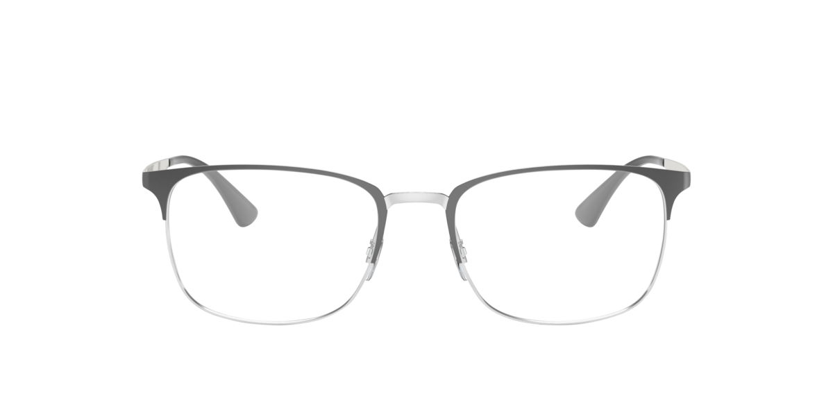 Ray - Ban Unisex Grey Rx6421 3004 Optical Frames Metal Transparent Squared Normal - Image 4