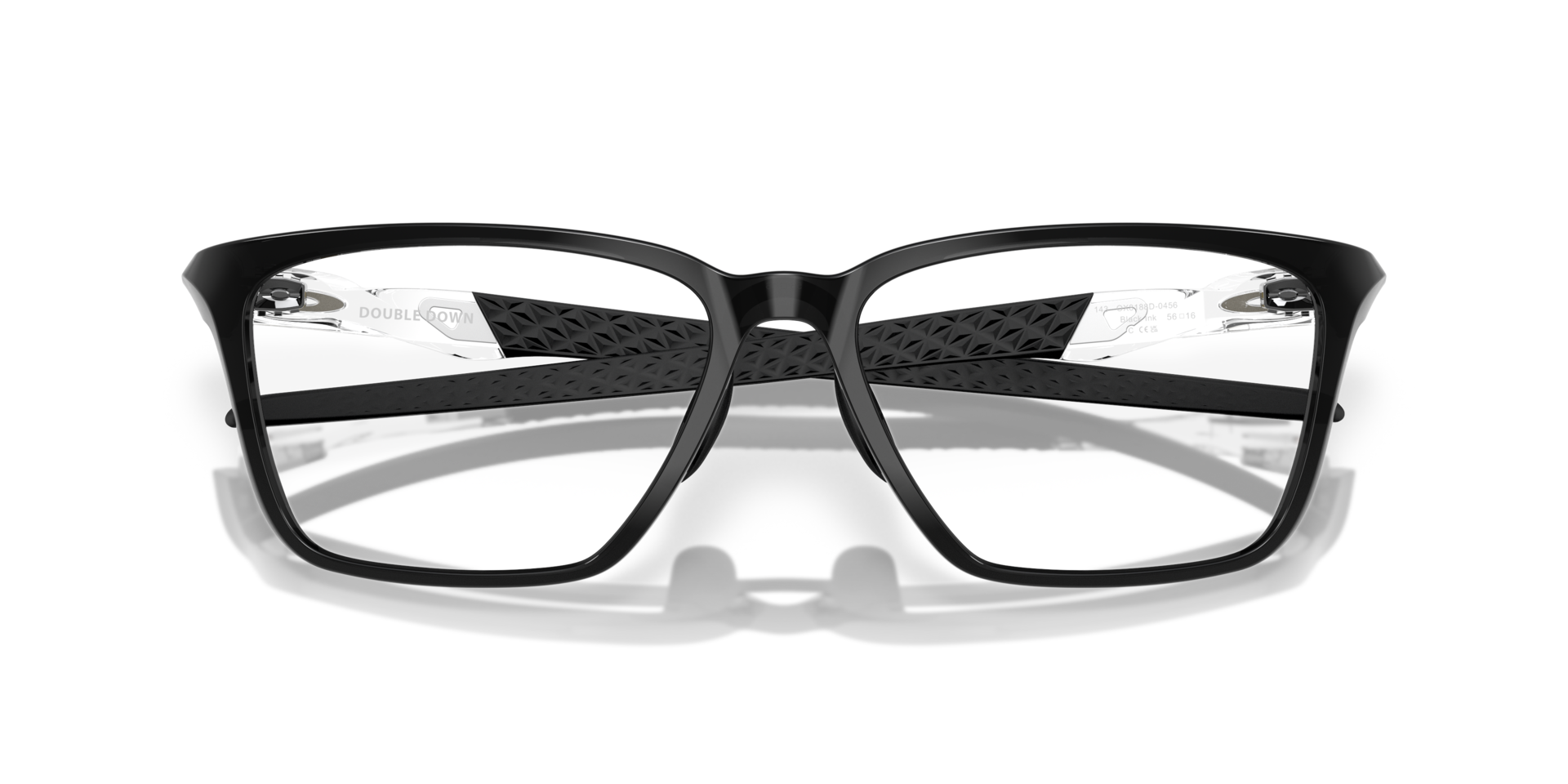 Double Down Black Ink PlasticEyeglass Frames for Glasses Direct, Closed View