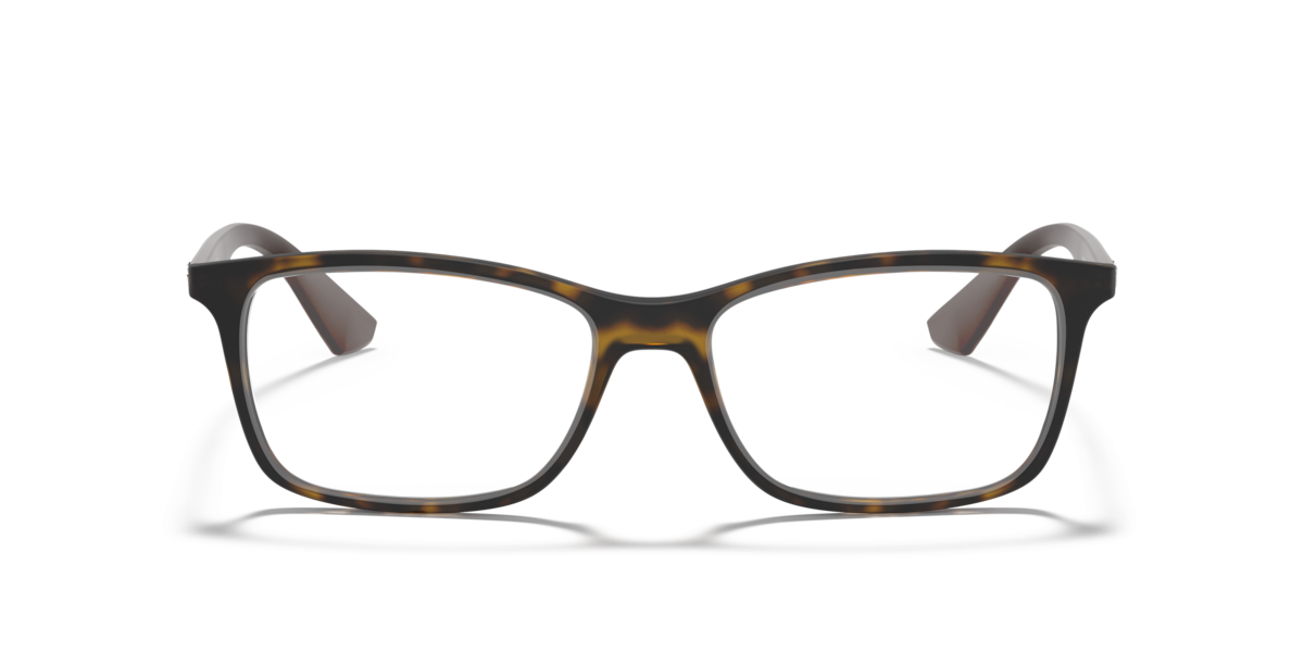 Ray-Ban Unisex Havana Square Plastic Eyeglasses Online - Full Rim - Rb7047