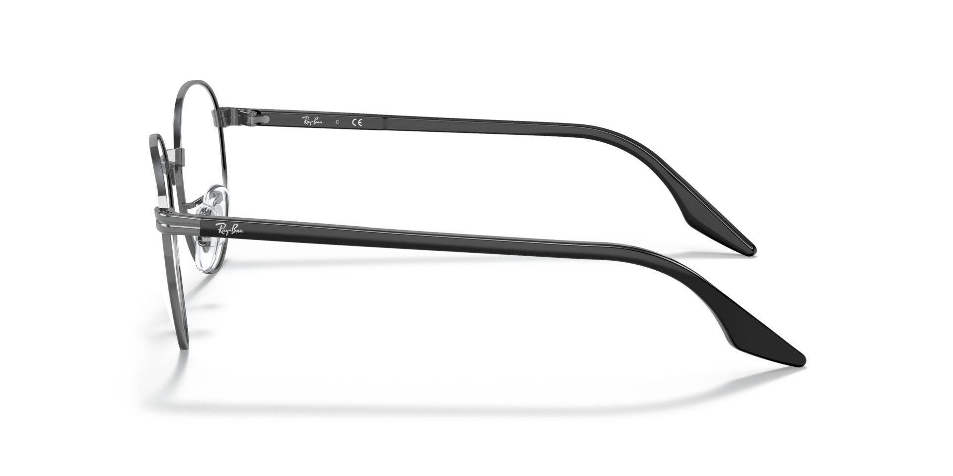 RB3691V Gunmetal MetalEyeglass Frames for Glasses Direct, Side View