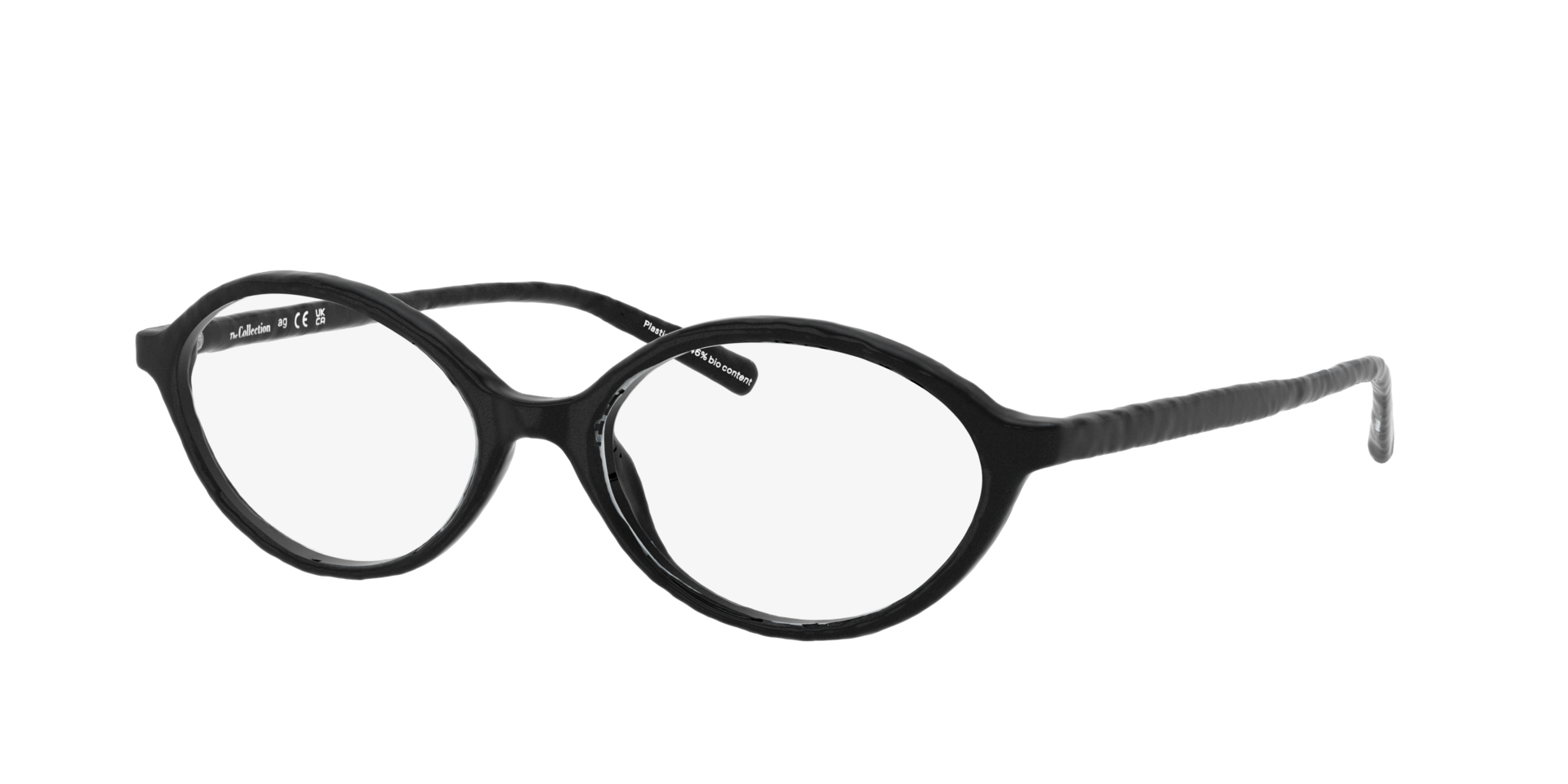 Meadow Black PlasticEyeglass Frames for Glasses Direct, Angle View