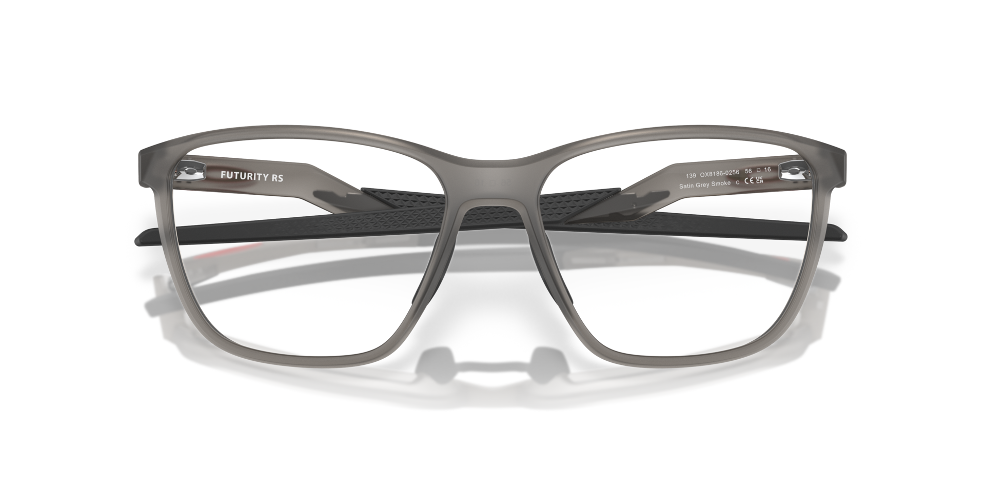 Futurity RS Satin Grey Smoke PlasticSunglass Frames for Glasses Direct, Closed View