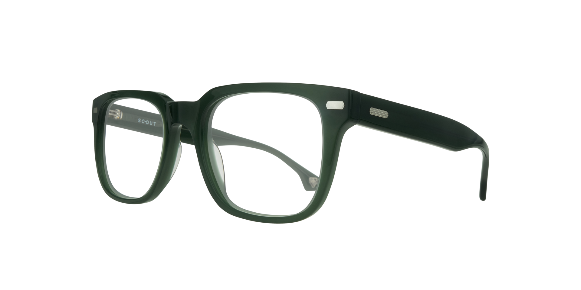 Kaiden Milky Green AcetateSunglass Frames for Glasses Direct, Angle View