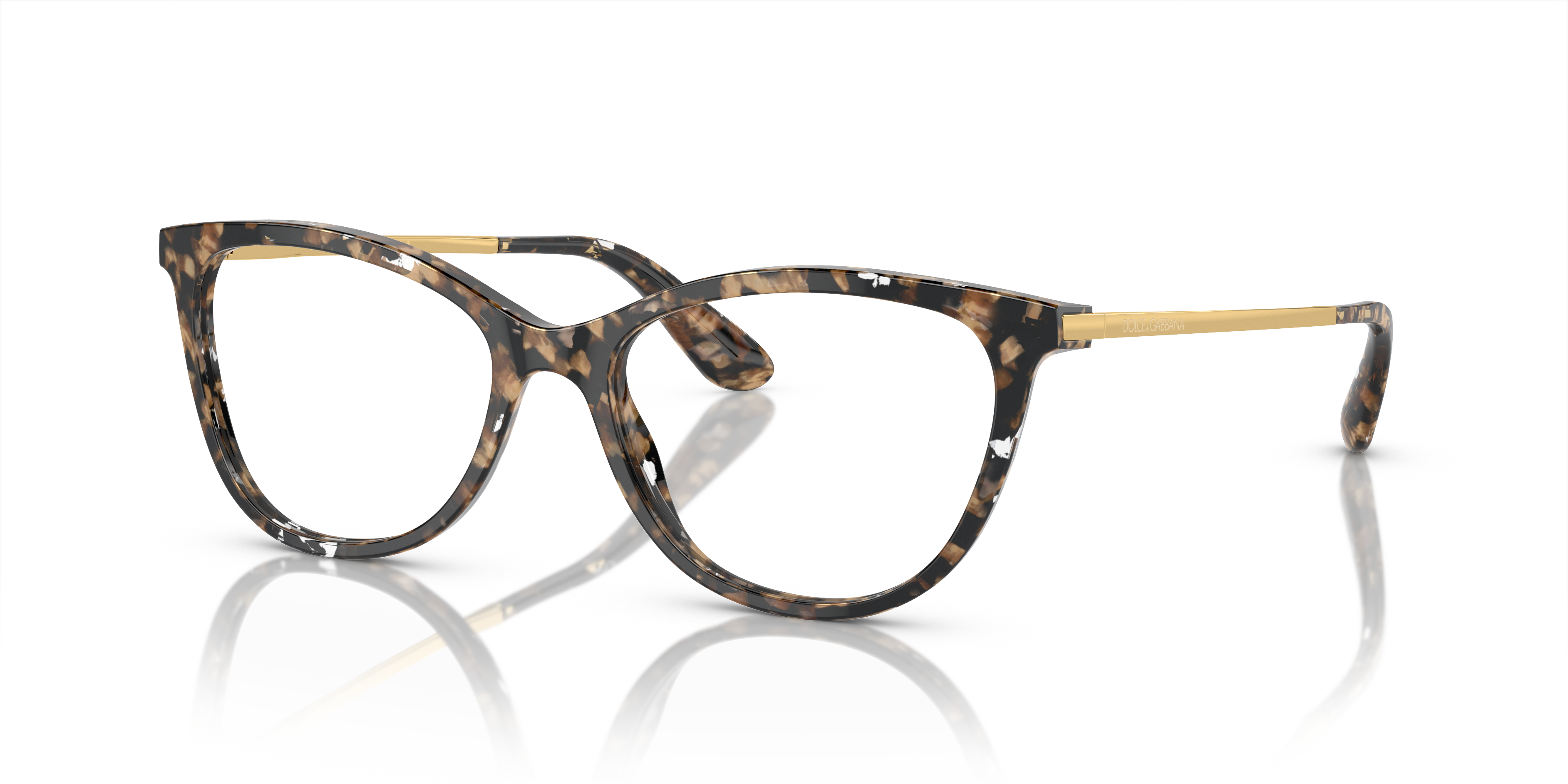 DG3258 Cube Black & Gold AcetateEyeglass Frames for Glasses Direct, Angle View