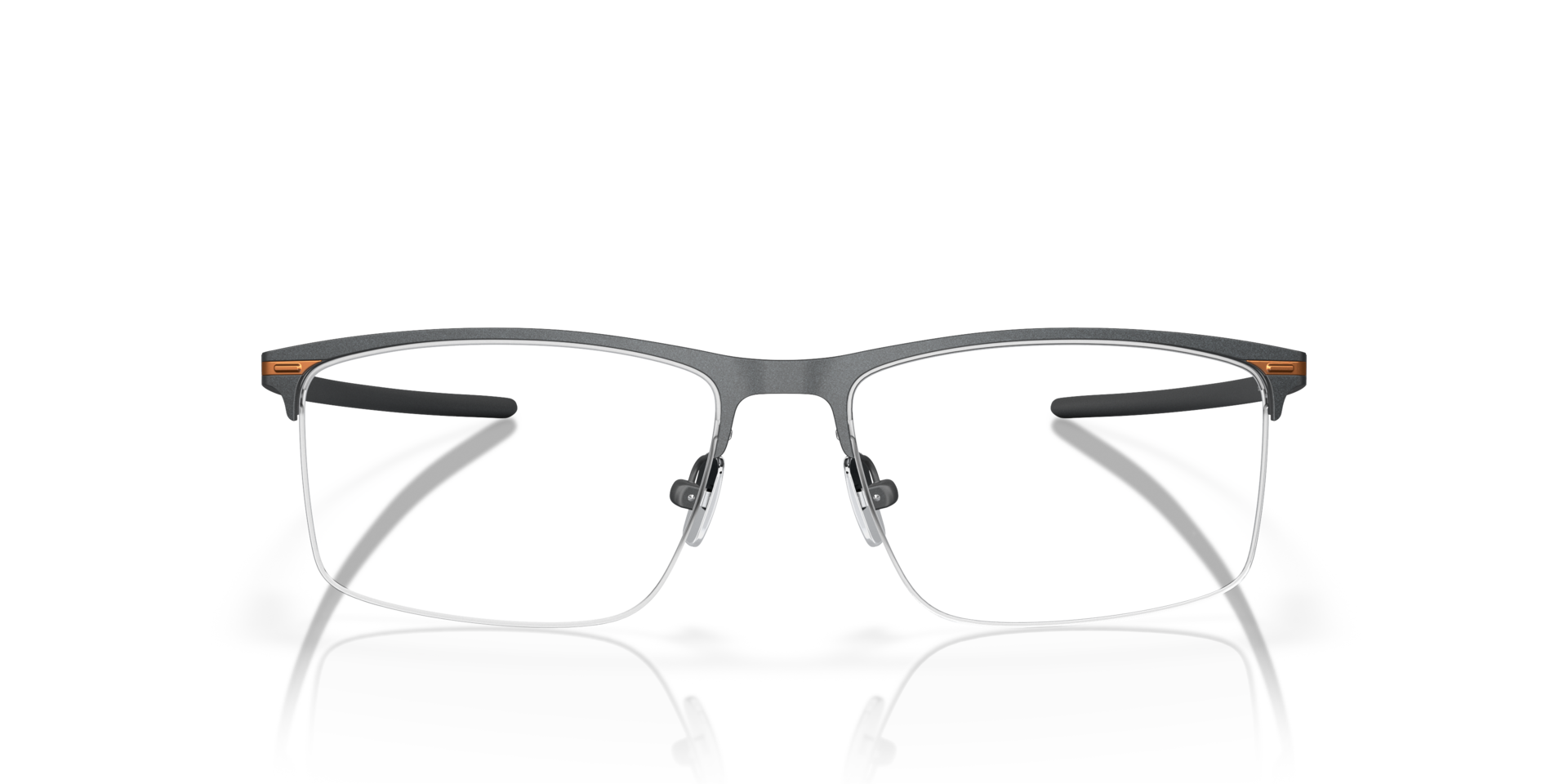 Tie Bar™ 0.5 Satin Light Steel TitaniumEyeglass Frames for Glasses Direct, Front View