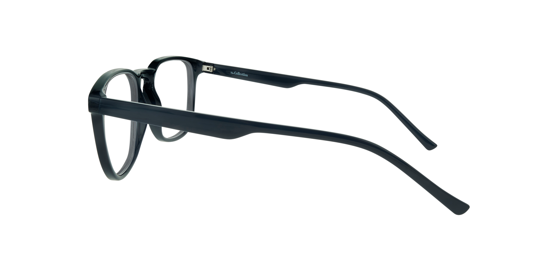 Louis Shiny Blue PlasticEyeglass Frames for Glasses Direct, Side View