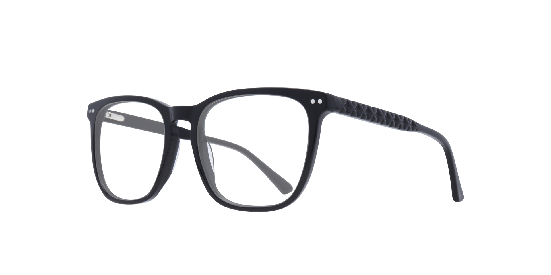 Elsie Black AcetateEyeglass Frames for Glasses Direct, Angle View