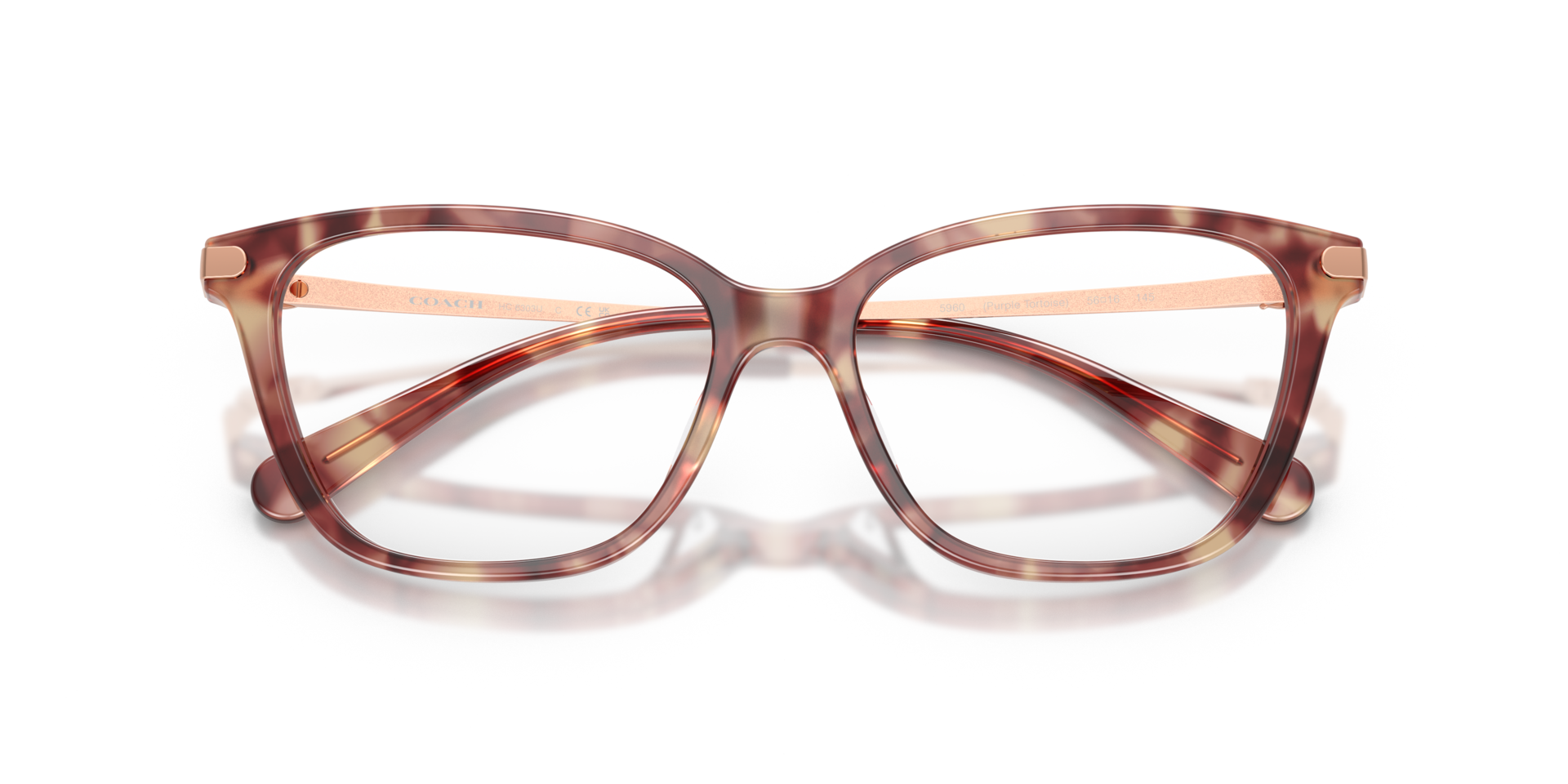 HC6303U Purple Tortoise AcetateEyeglass Frames for Glasses Direct, Closed View
