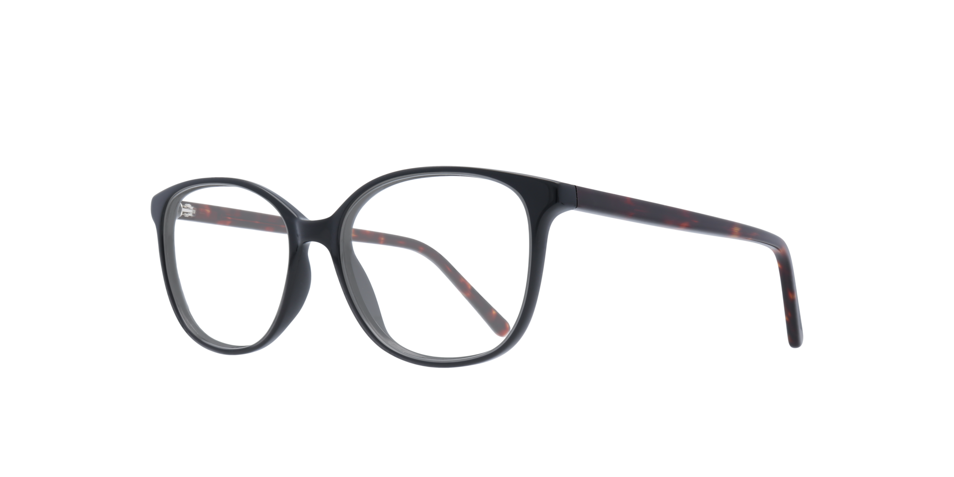 Alora Black & Tortoise AcetateEyeglass Frames for Glasses Direct, Angle View