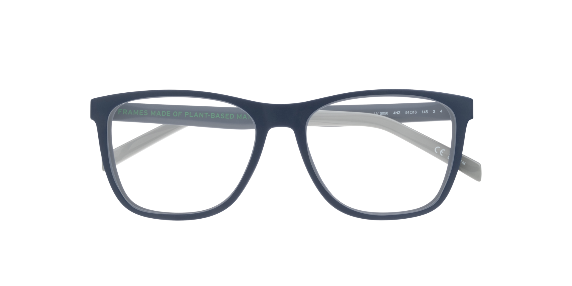 LV 5050 Grey Blue PlasticEyeglass Frames for Glasses Direct, Closed View