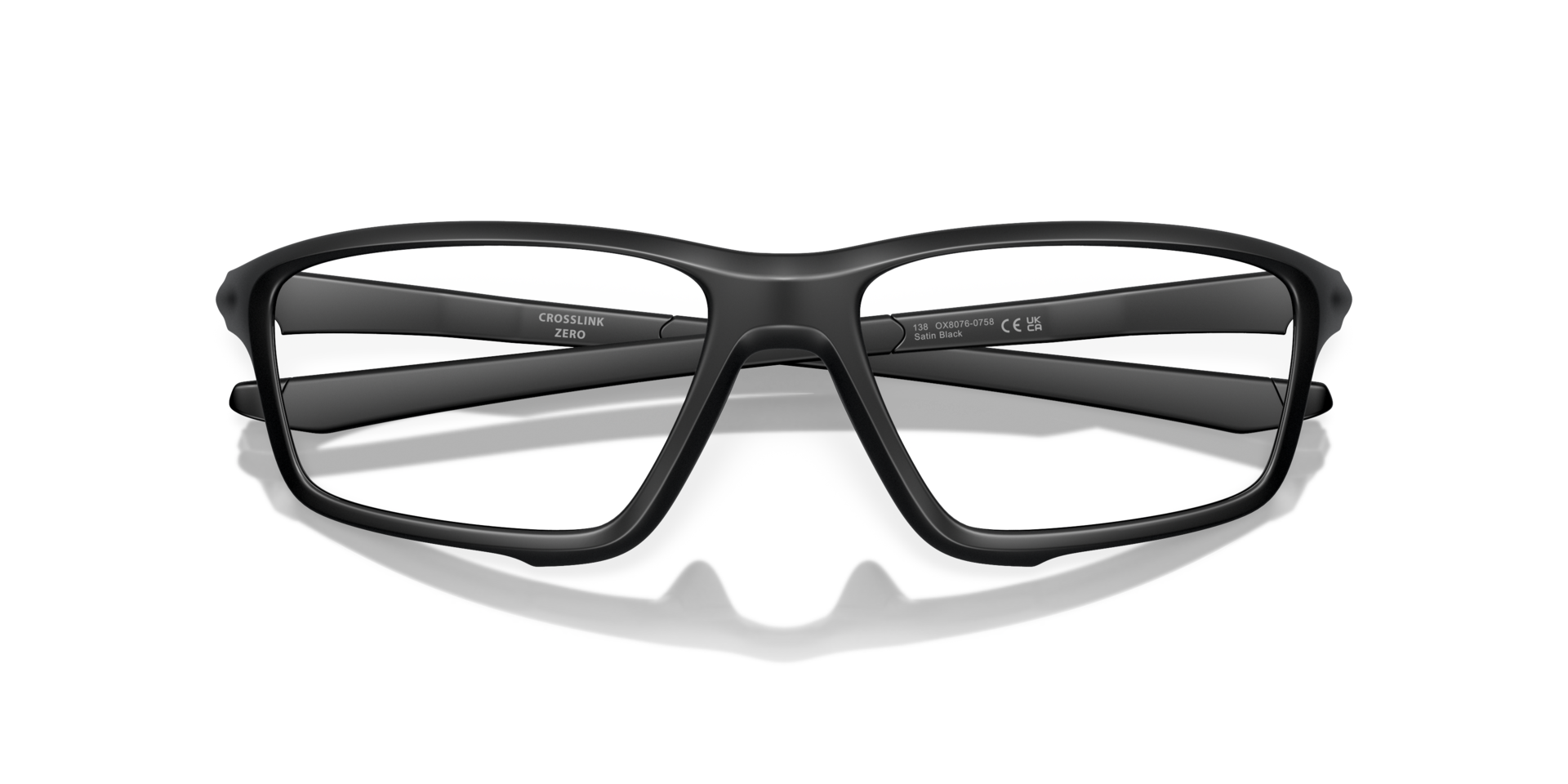 Crosslink® Zero Reflective Collection Satin Black PlasticSunglass Frames for Glasses Direct, Closed View