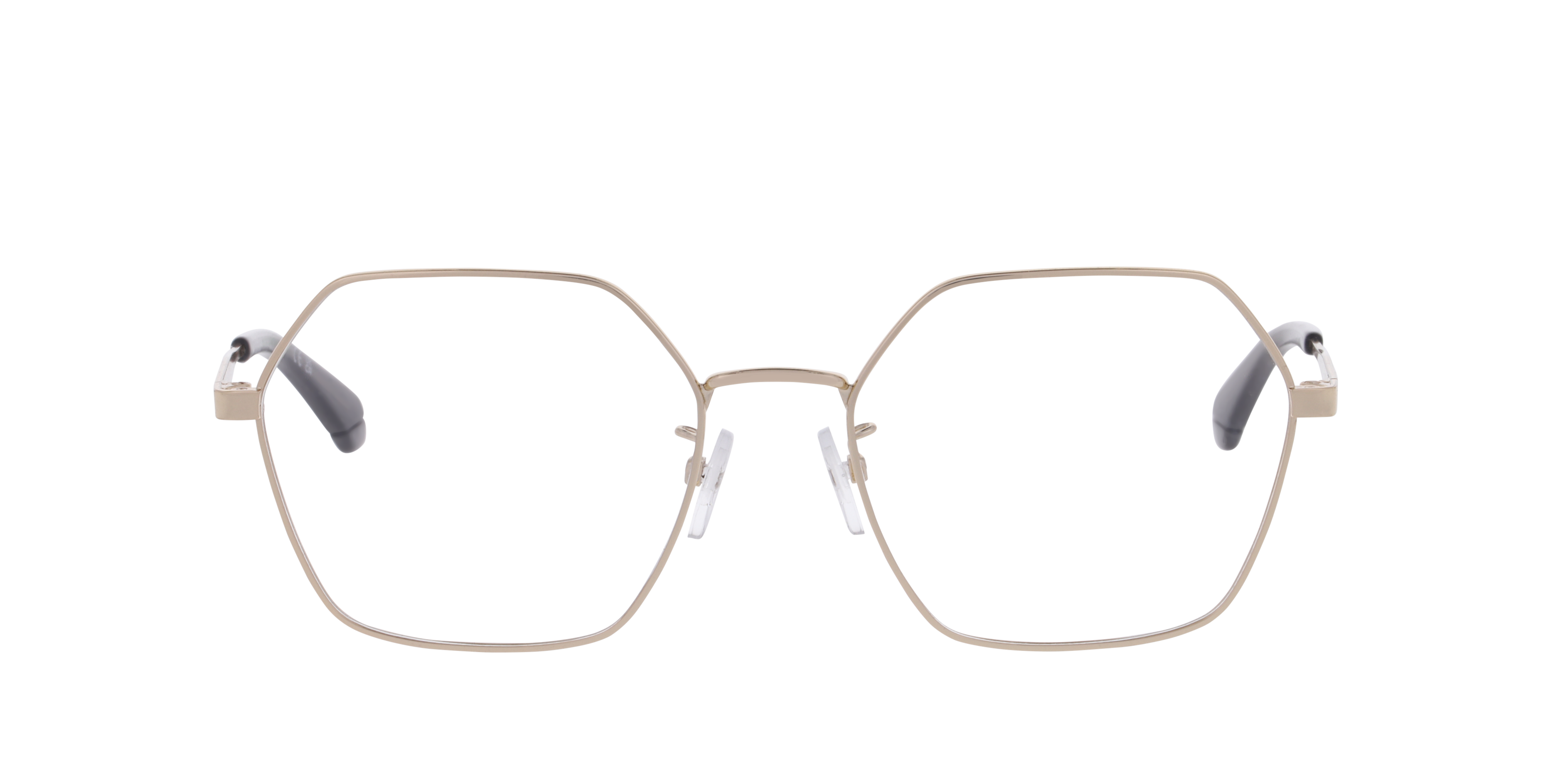 PLD D612/G Gold Light MetalEyeglass Frames for Glasses Direct, Front View