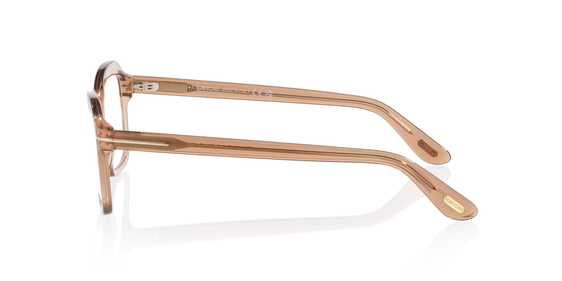 FT6129-B Brown Light AcetateEyeglass Frames for Glasses Direct, Side View