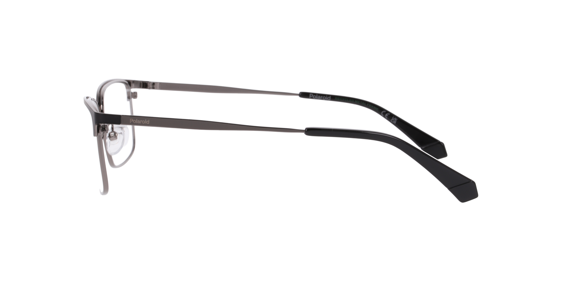 PLD D583/G Black Matte MetalEyeglass Frames for Glasses Direct, Side View