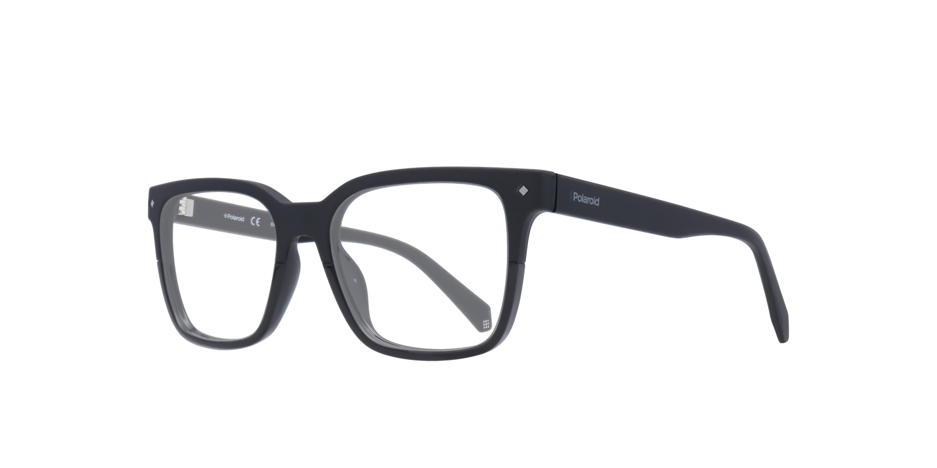 PLD D343 Black PlasticEyeglass Frames for Glasses Direct, Angle View
