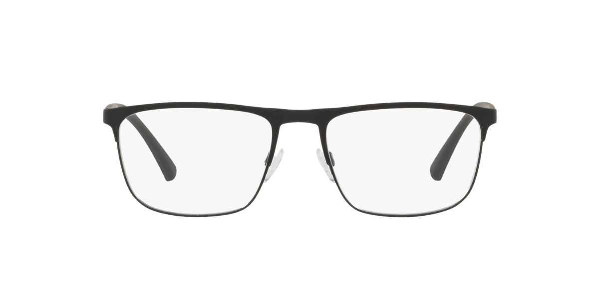 Rubber Black rectangle Metal eyeglasses Online - Full Rim - EA1079