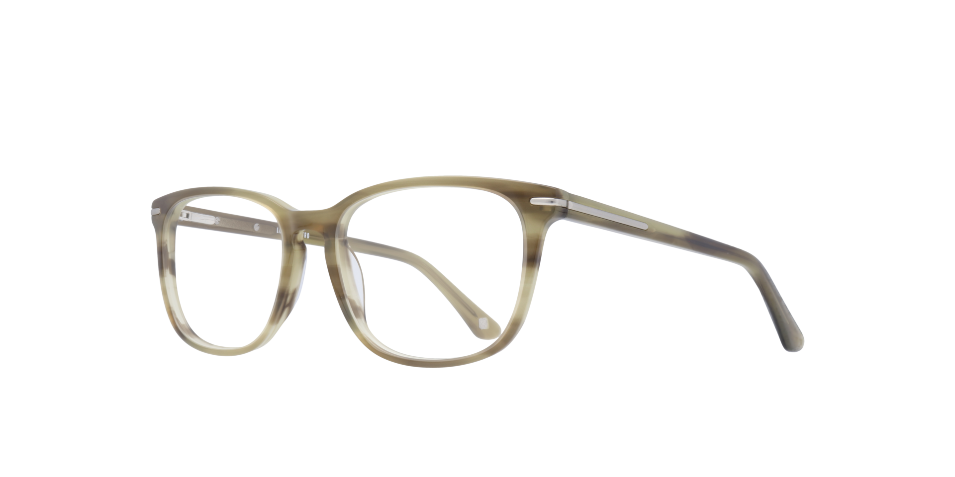 Eastcote Khaki Horn AcetateEyeglass Frames for Glasses Direct, Angle View