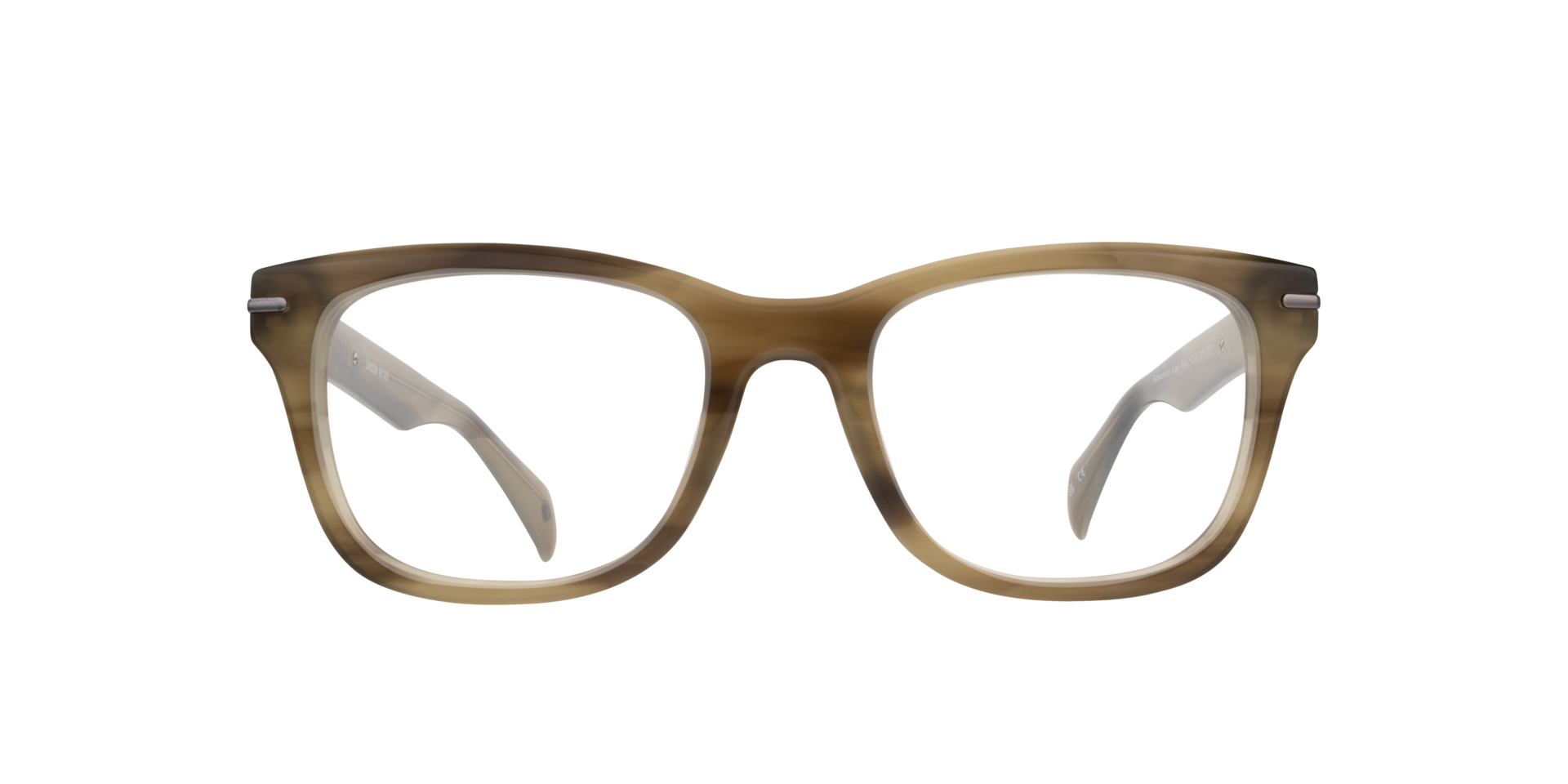 Hammersmith Khaki Horn AcetateEyeglass Frames for Glasses Direct, Front View