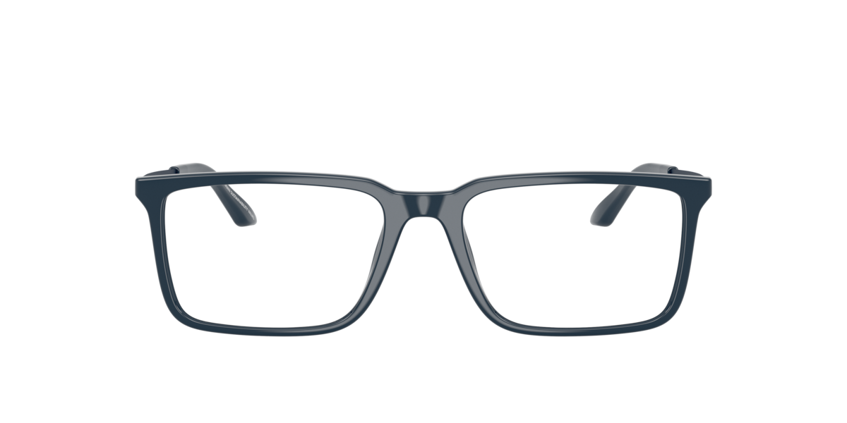 Armani Exchange Men's Shiny Blue Square Plastic Eyeglasses Online - Full Rim - Ax3141u