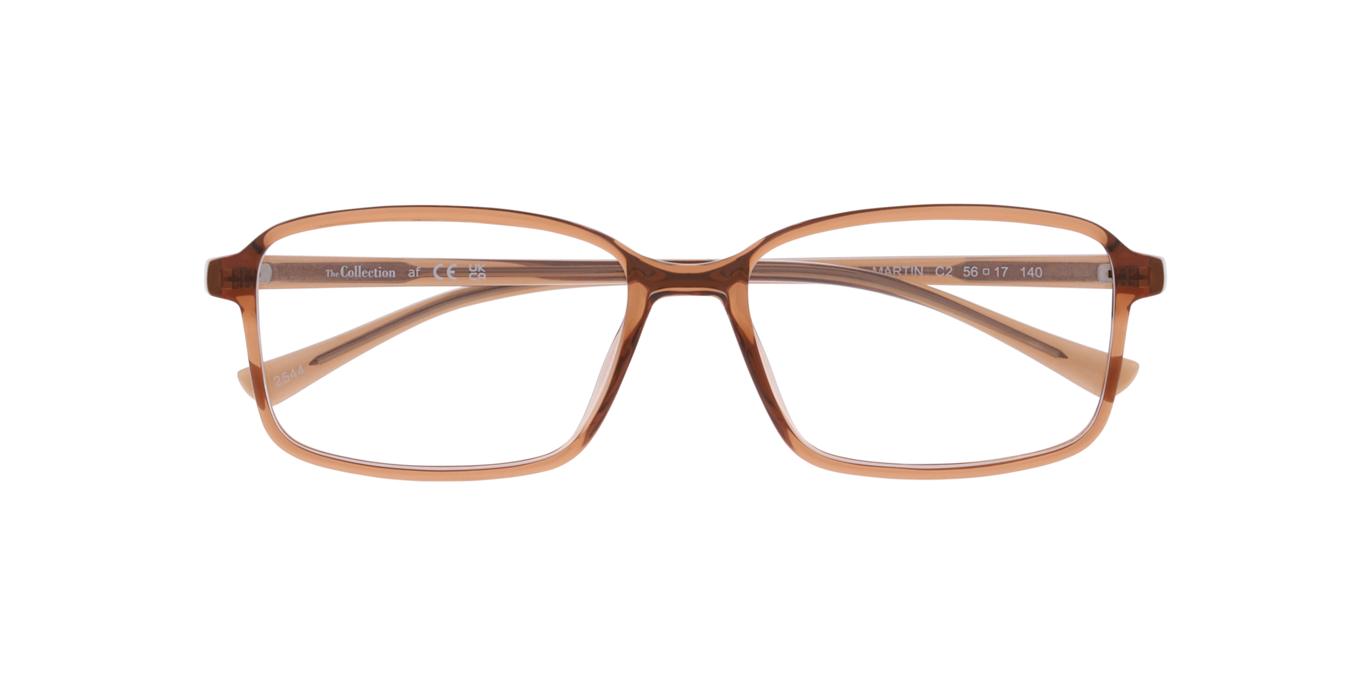 Martin Brown Brown PlasticEyeglass Frames for Glasses Direct, Closed View