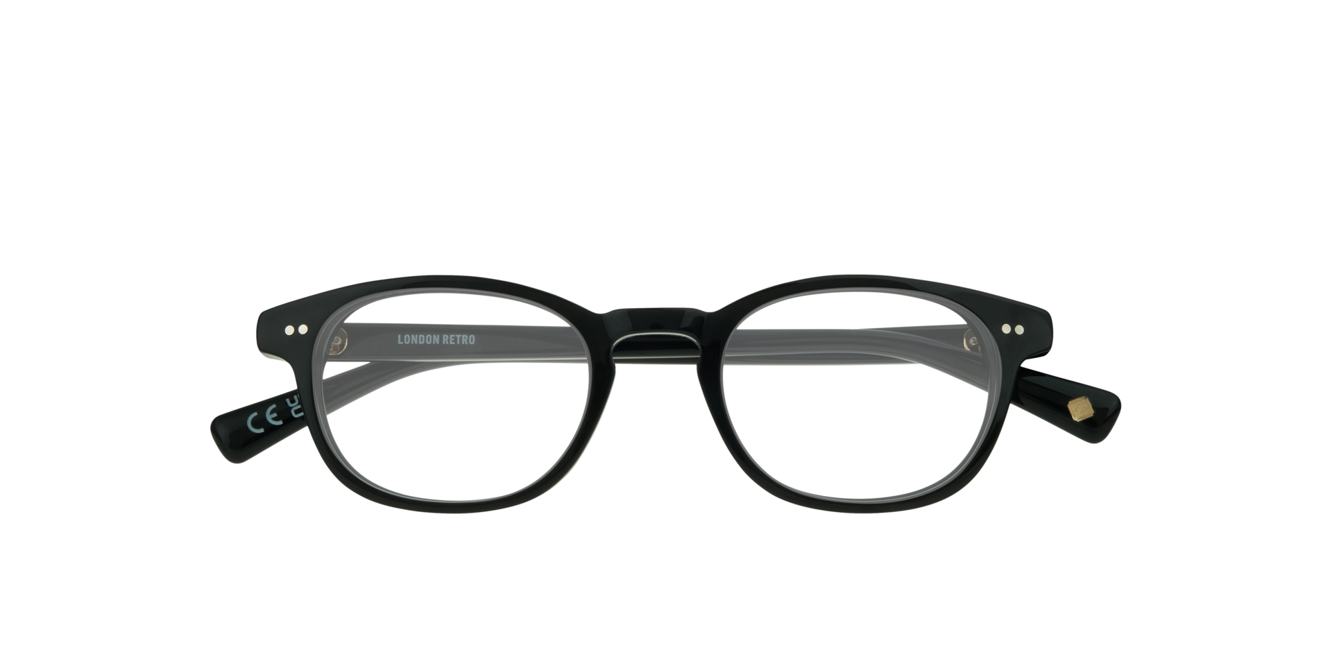Walt Black AcetateEyeglass Frames for Glasses Direct, Closed View