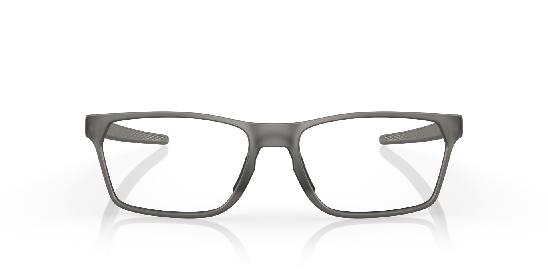 Hex Jector Satin Grey Smoke PlasticEyeglass Frames for Glasses Direct, Front View