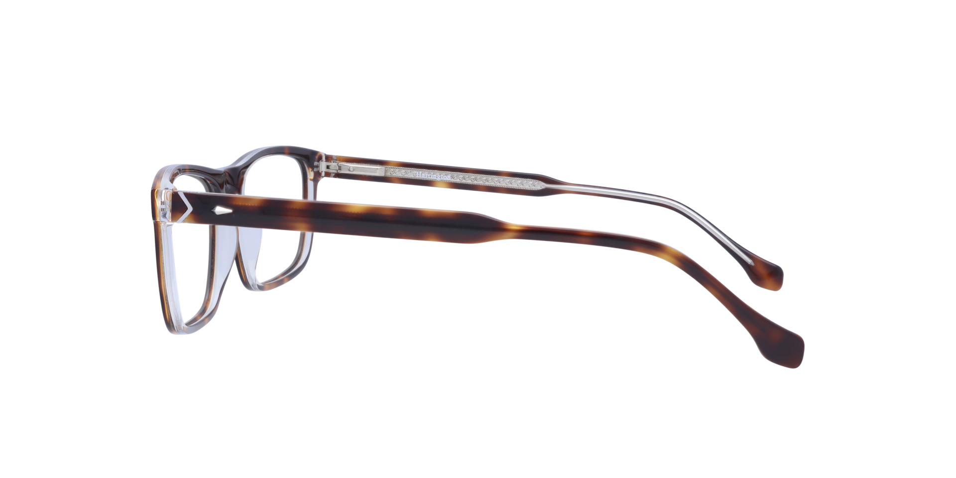 Hudson Bi Layer Havana & Crystal AcetateEyeglass Frames for Glasses Direct, Side View