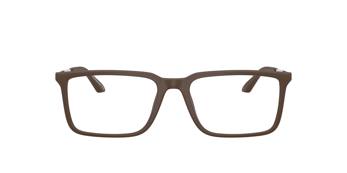 Armani Exchange Men's Matte Brown Square Plastic Eyeglasses Online - Full Rim - Ax3141u