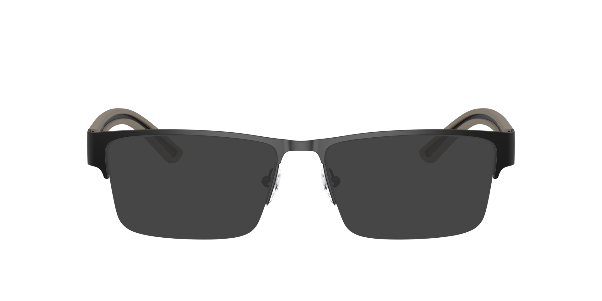 EA1182 Rubberized Matte Black MetalEyeglass Frames for Glasses Direct, with Tinted Lenses