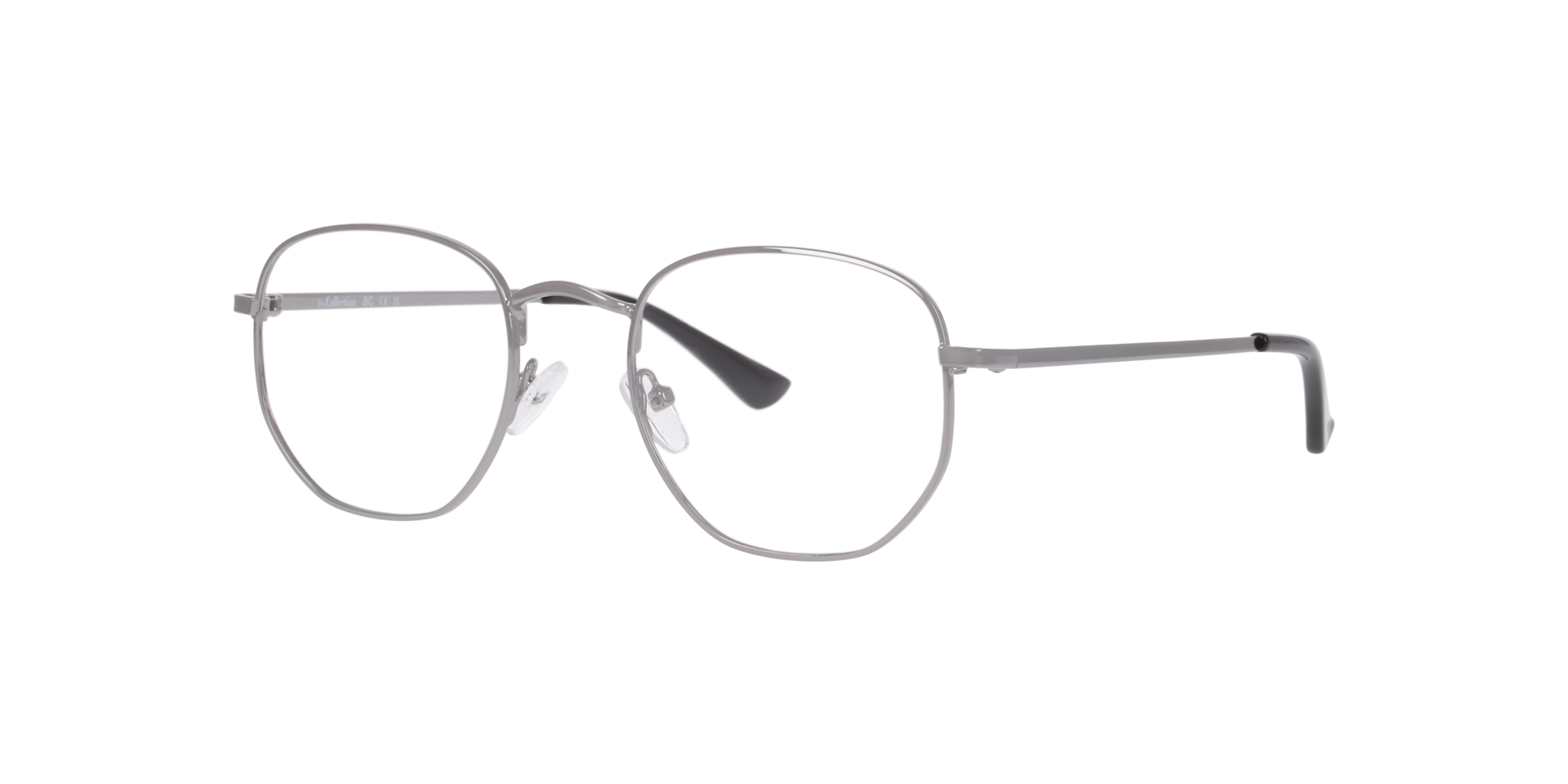 Nova Grey MetalEyeglass Frames for Glasses Direct, Angle View