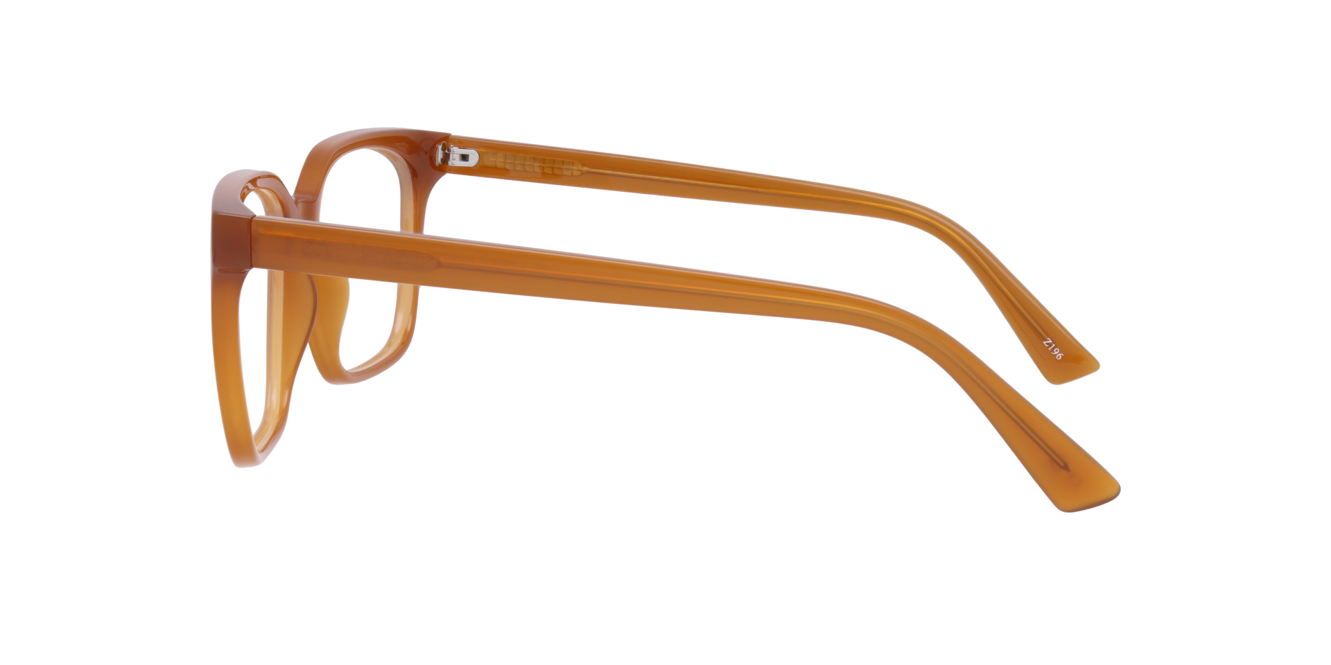Gian Milky Amber PlasticSunglass Frames for Glasses Direct, Side View
