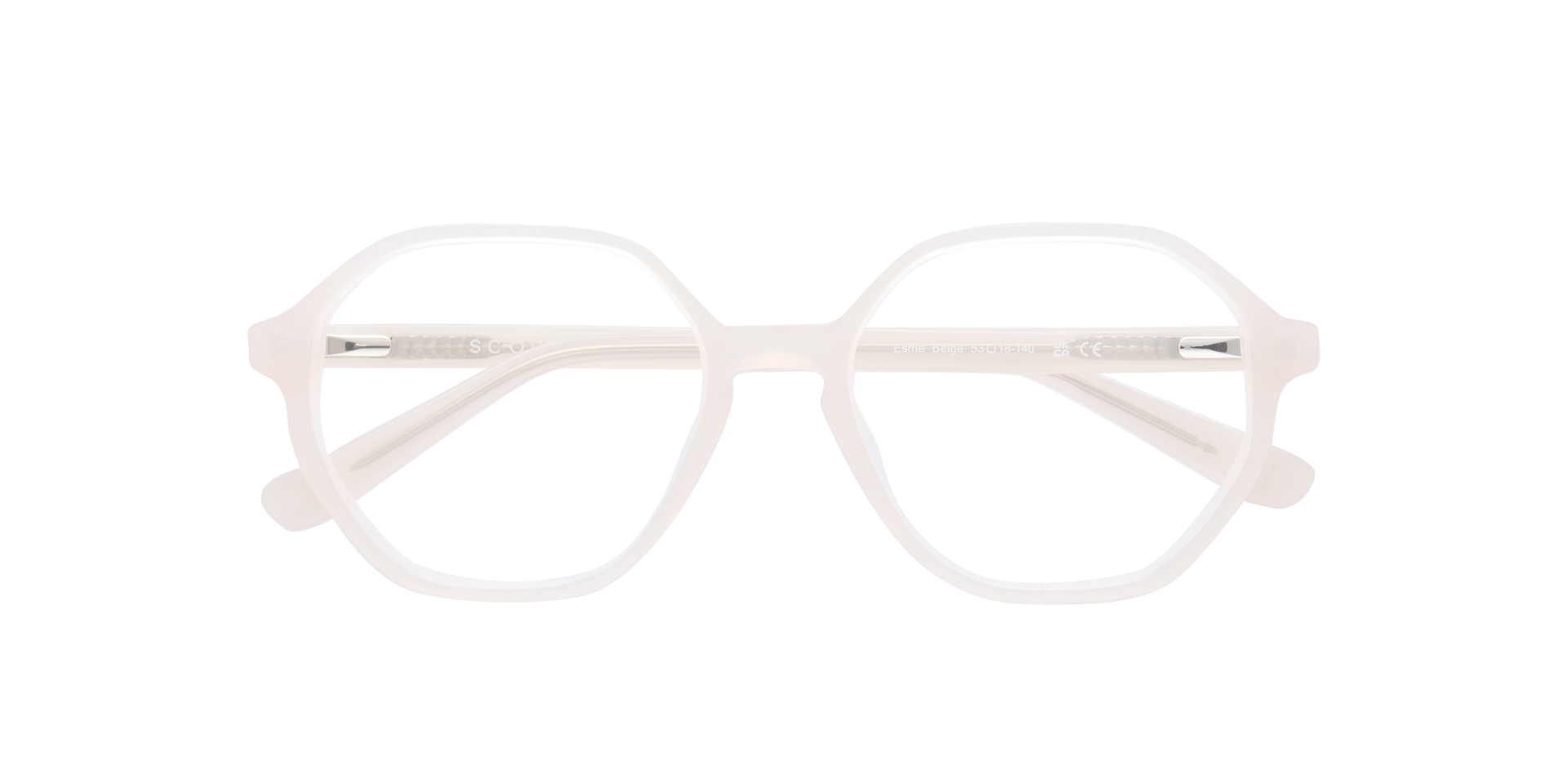 Esme Beige AcetateEyeglass Frames for Glasses Direct, Closed View
