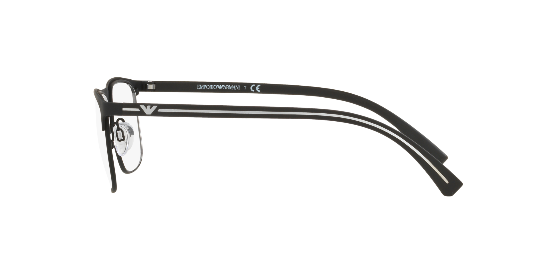 EA1079 Rubber Black MetalEyeglass Frames for Glasses Direct, Side View