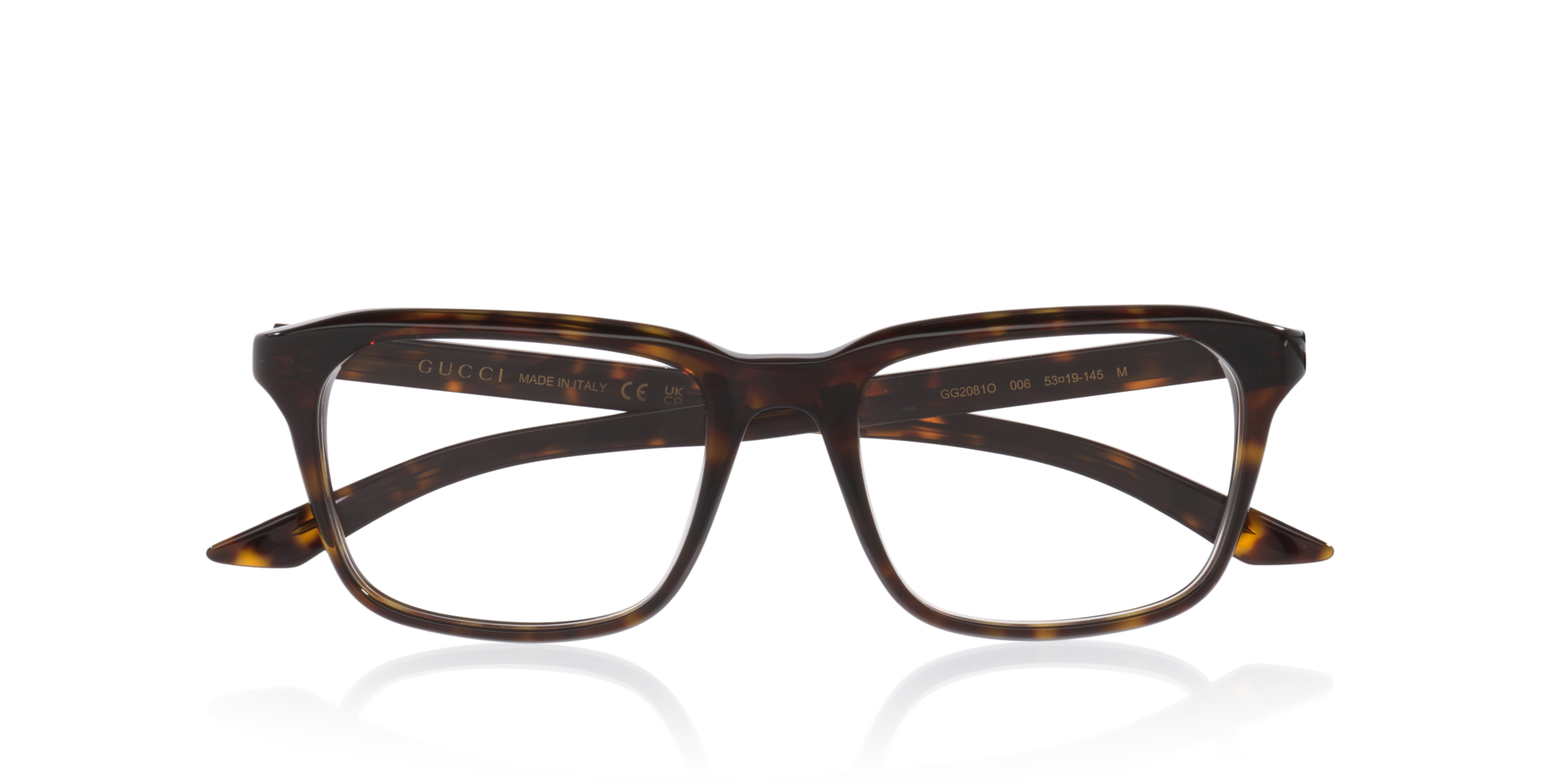 Gg2081O Tortoise AcetateEyeglass Frames for Glasses Direct, Closed View