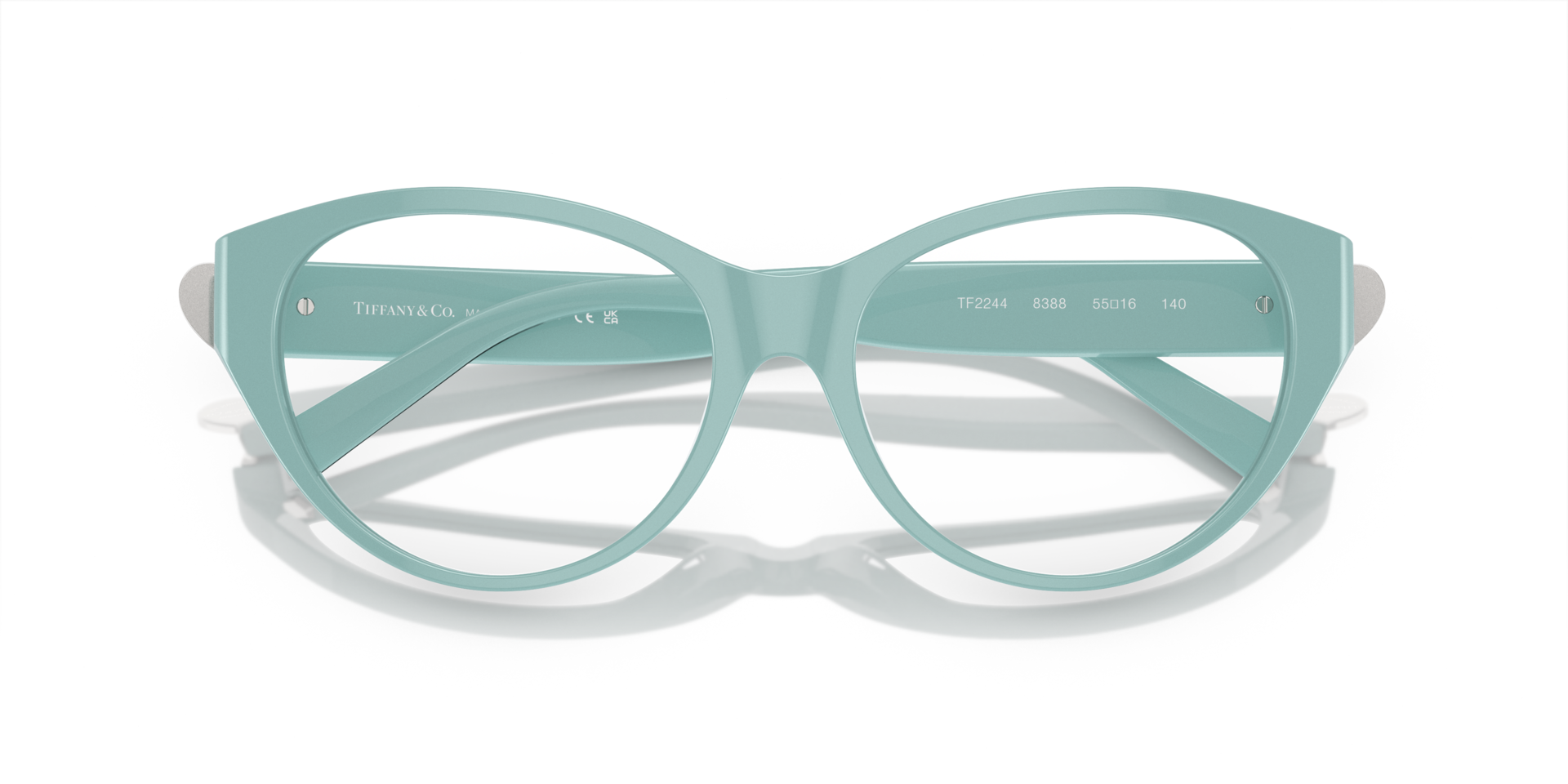 TF2244 Tiffany Blue AcetateEyeglass Frames for Glasses Direct, Closed View