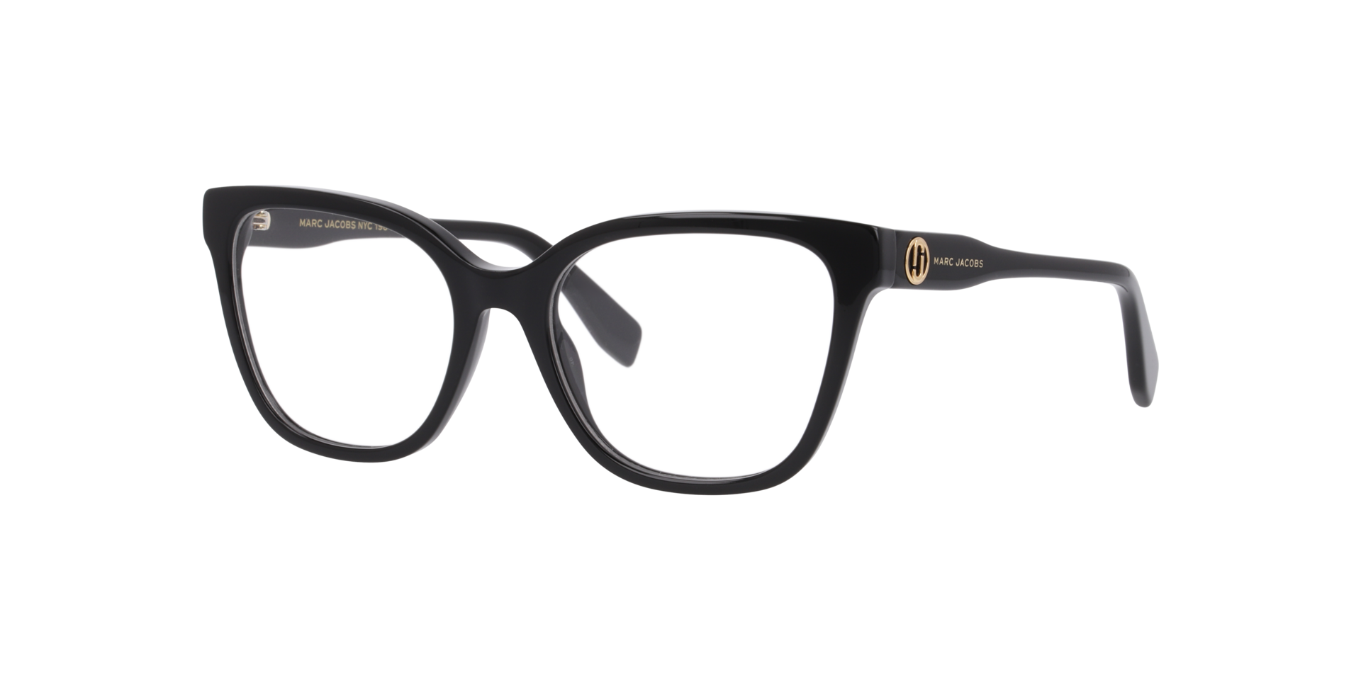 Marc 816 Black AcetateEyeglass Frames for Glasses Direct, Angle View