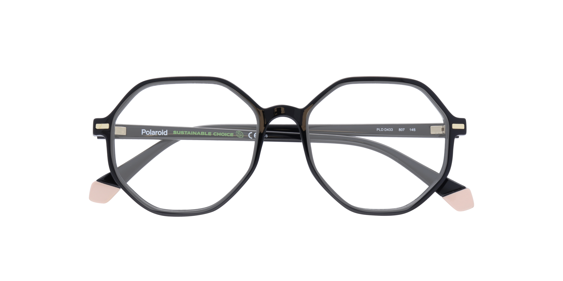 PLD D433 Black PlasticEyeglass Frames for Glasses Direct, Closed View