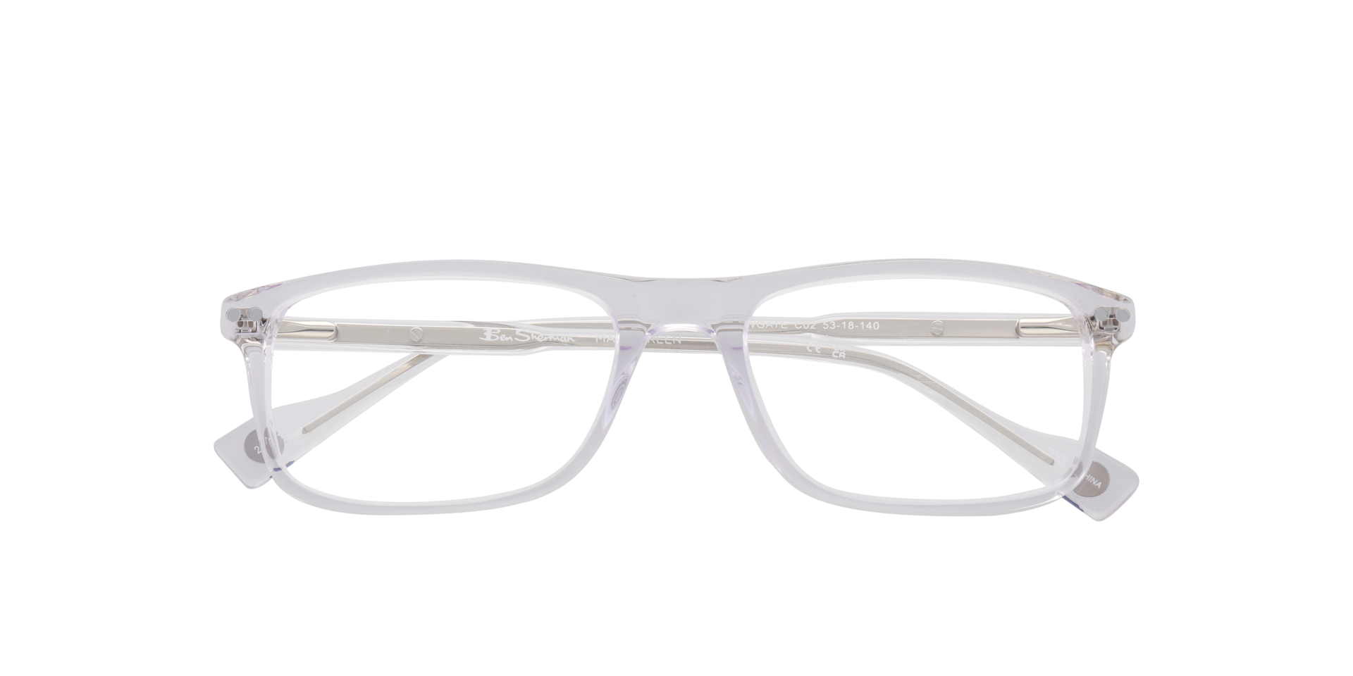Newgate Clear MetalEyeglass Frames for Glasses Direct, Closed View