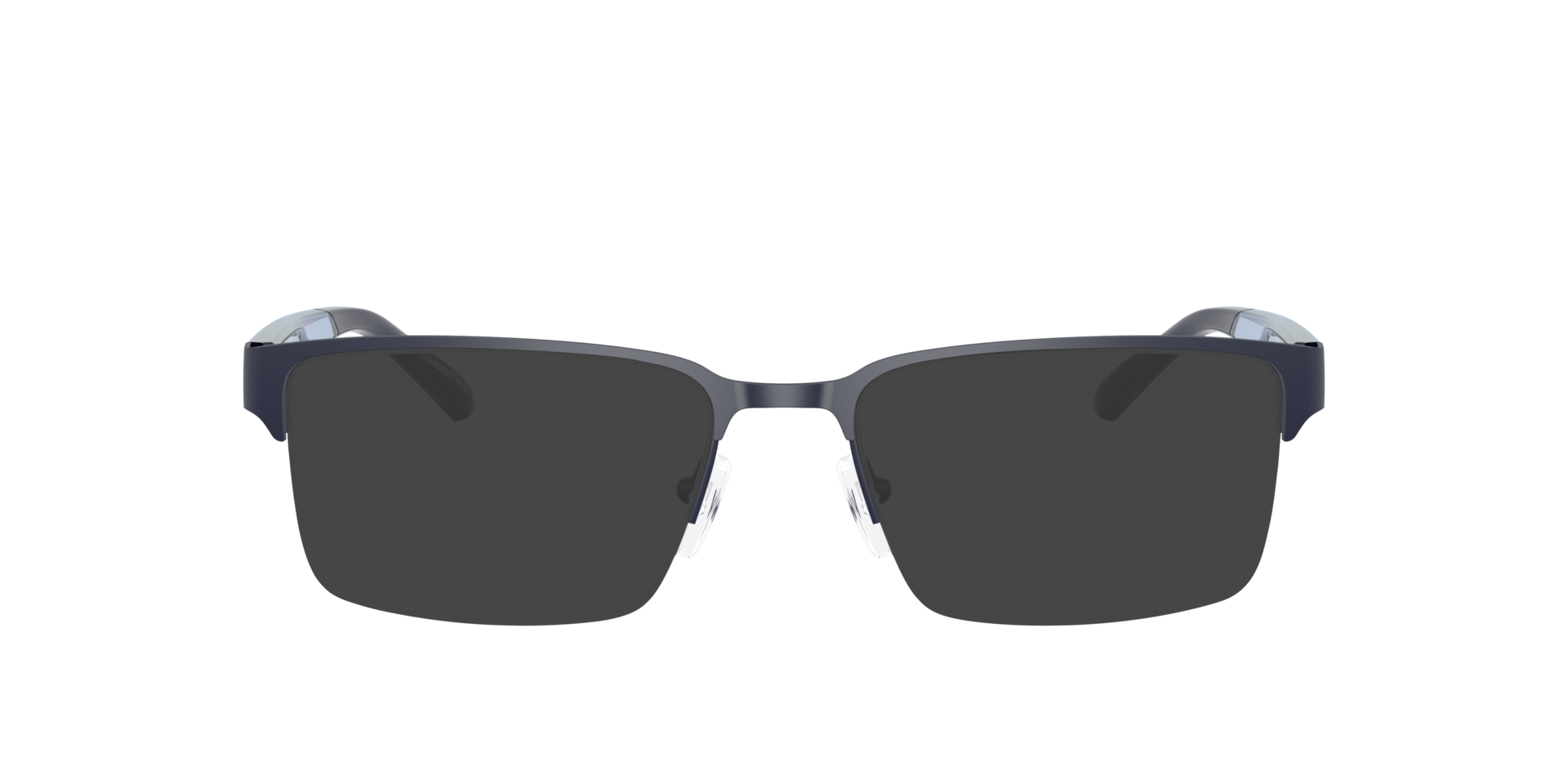 AX1075 Matte Blue MetalEyeglass Frames for Glasses Direct, with Tinted Lenses