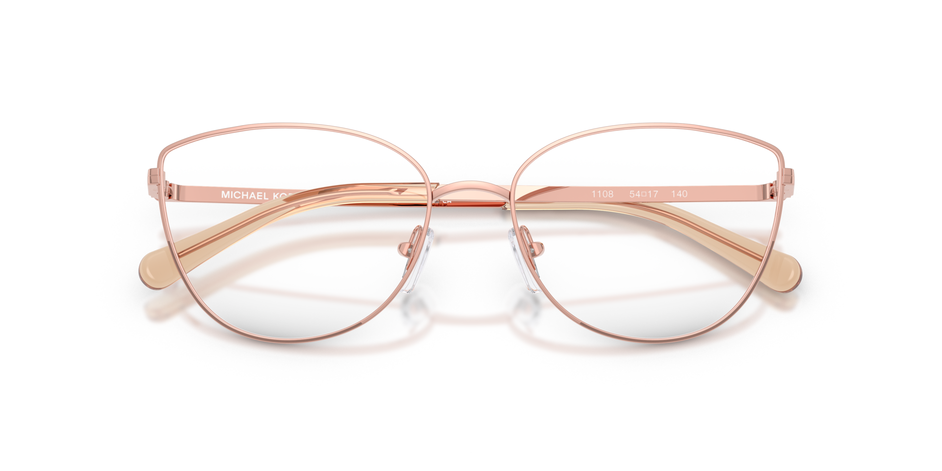 MK3030 Rose Gold MetalEyeglass Frames for Glasses Direct, Closed View