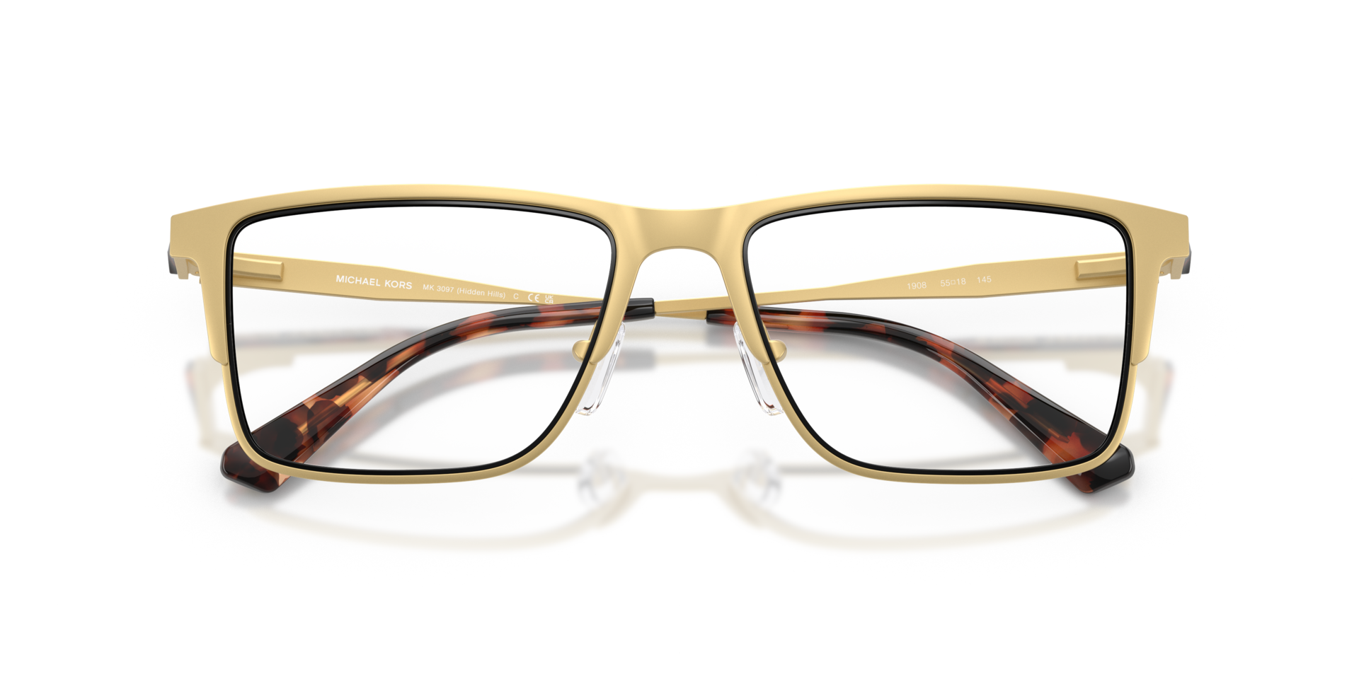 MK3097 Yellow Gold MetalEyeglass Frames for Glasses Direct, Closed View