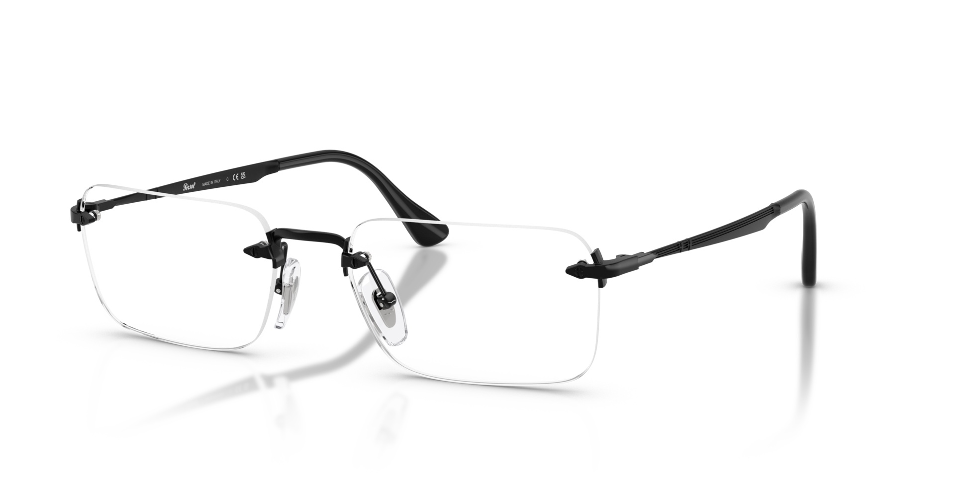 PO1030V Black MetalEyeglass Frames for Glasses Direct, Angle View