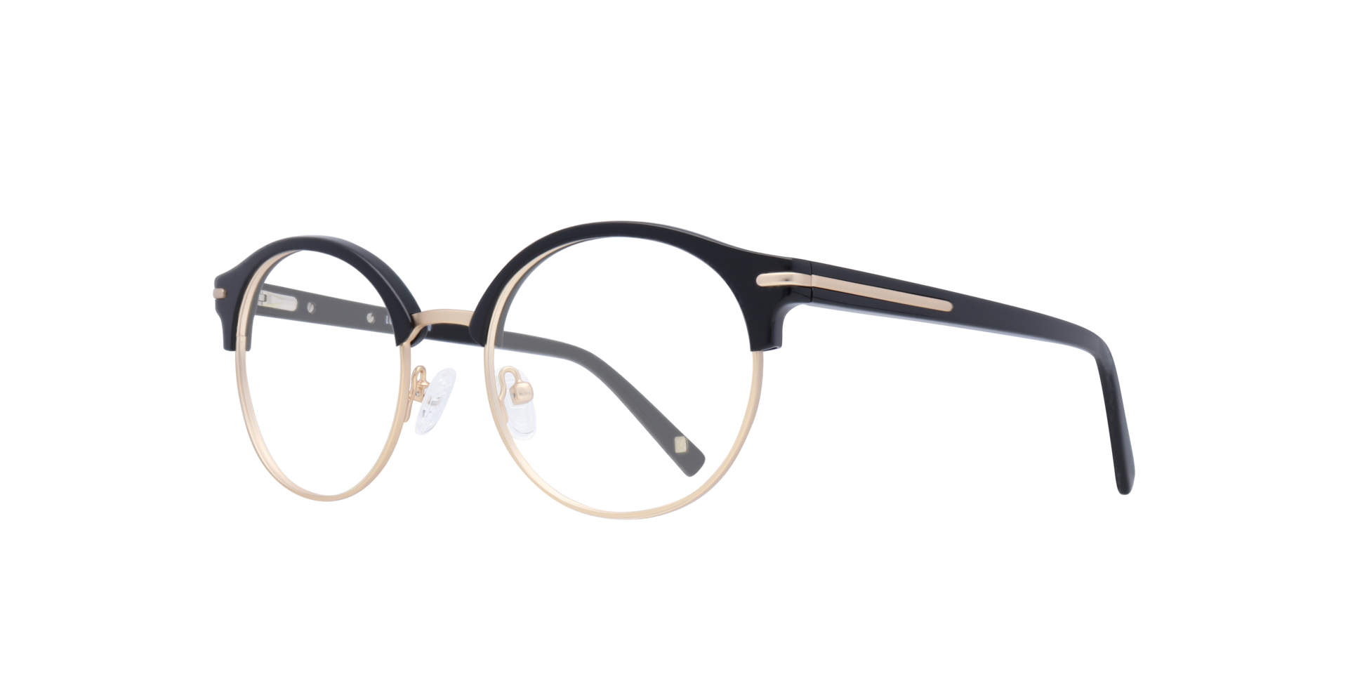 Fulwell Black MetalEyeglass Frames for Glasses Direct, Angle View