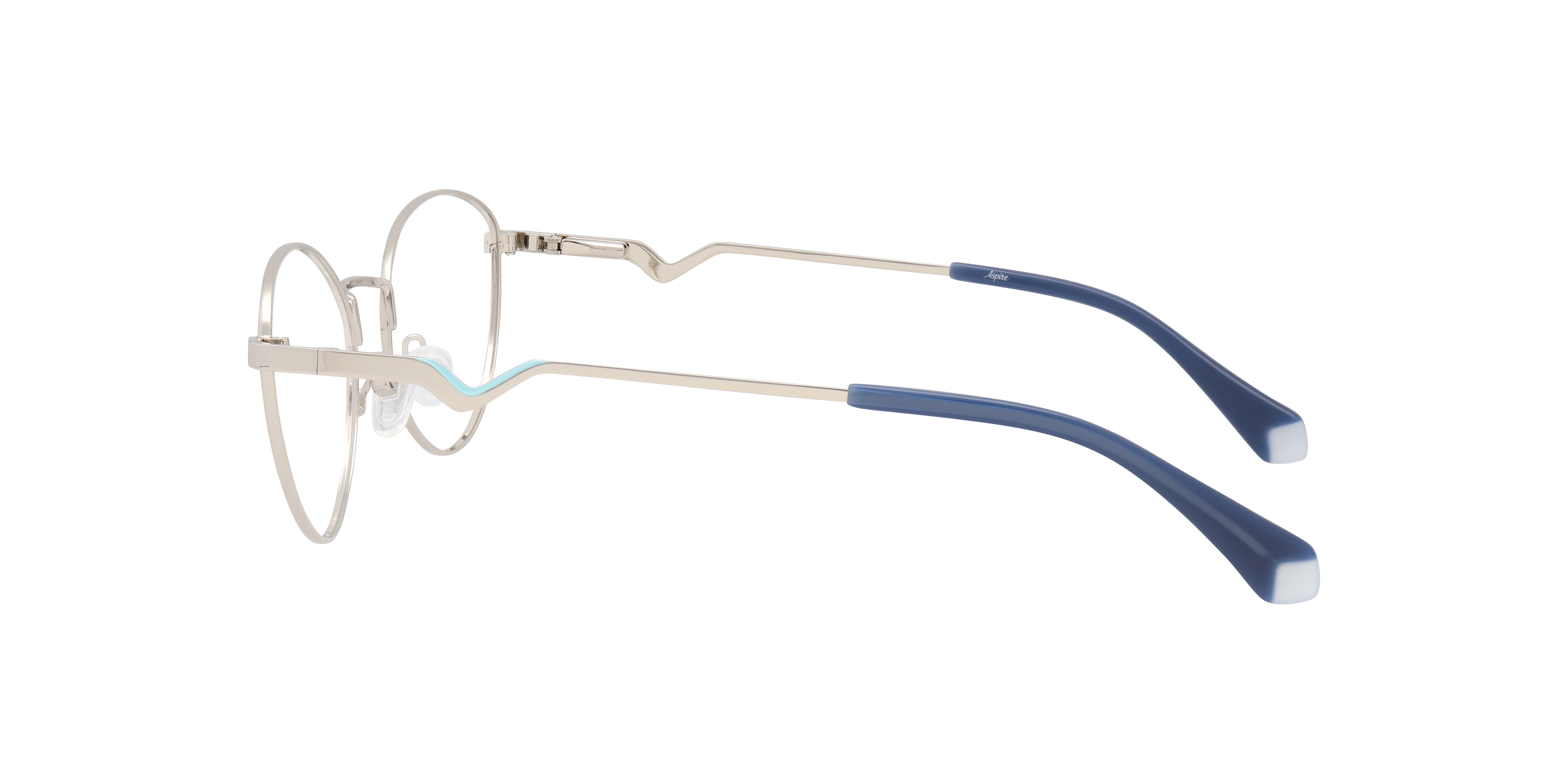 Gina Silver MetalSunglass Frames for Glasses Direct, Side View