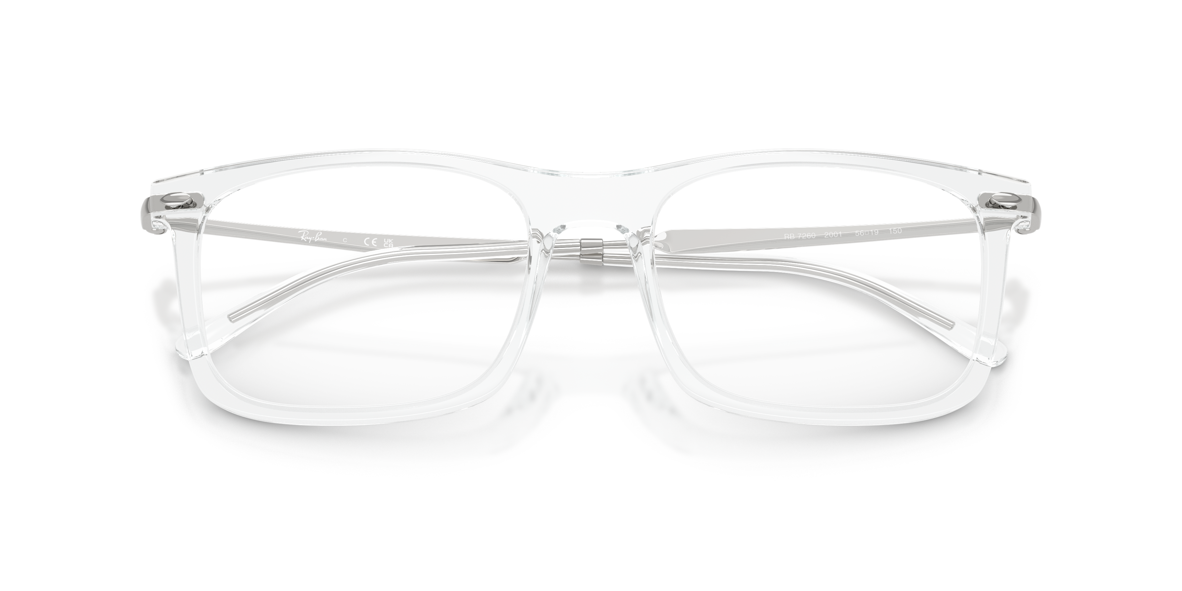 RB7260 Transparent PlasticEyeglass Frames for Glasses Direct, Closed View
