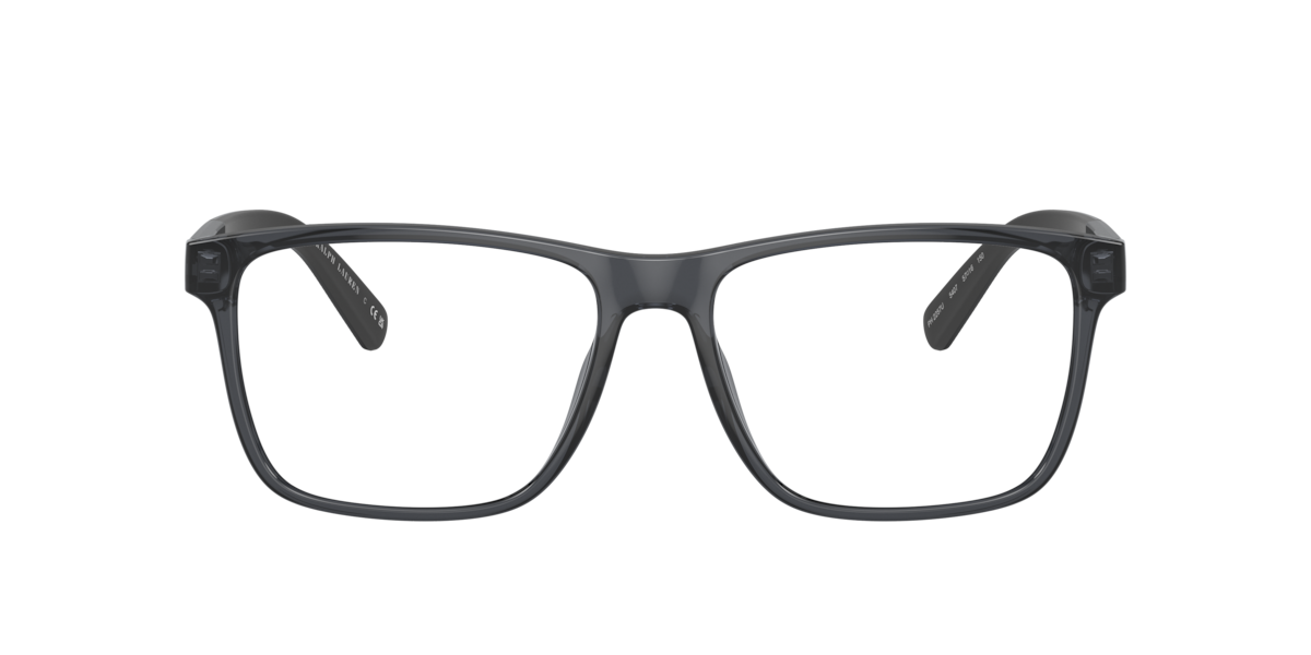 Shiny Transparent Grey rectangle Plastic eyeglasses Online - Full Rim - PH2257U