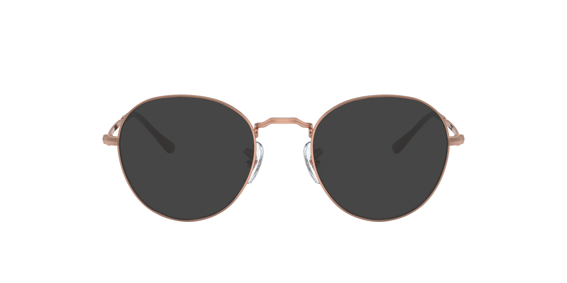 Round Metal Optics II Rose Gold MetalEyeglass Frames for Glasses Direct, with Tinted Lenses