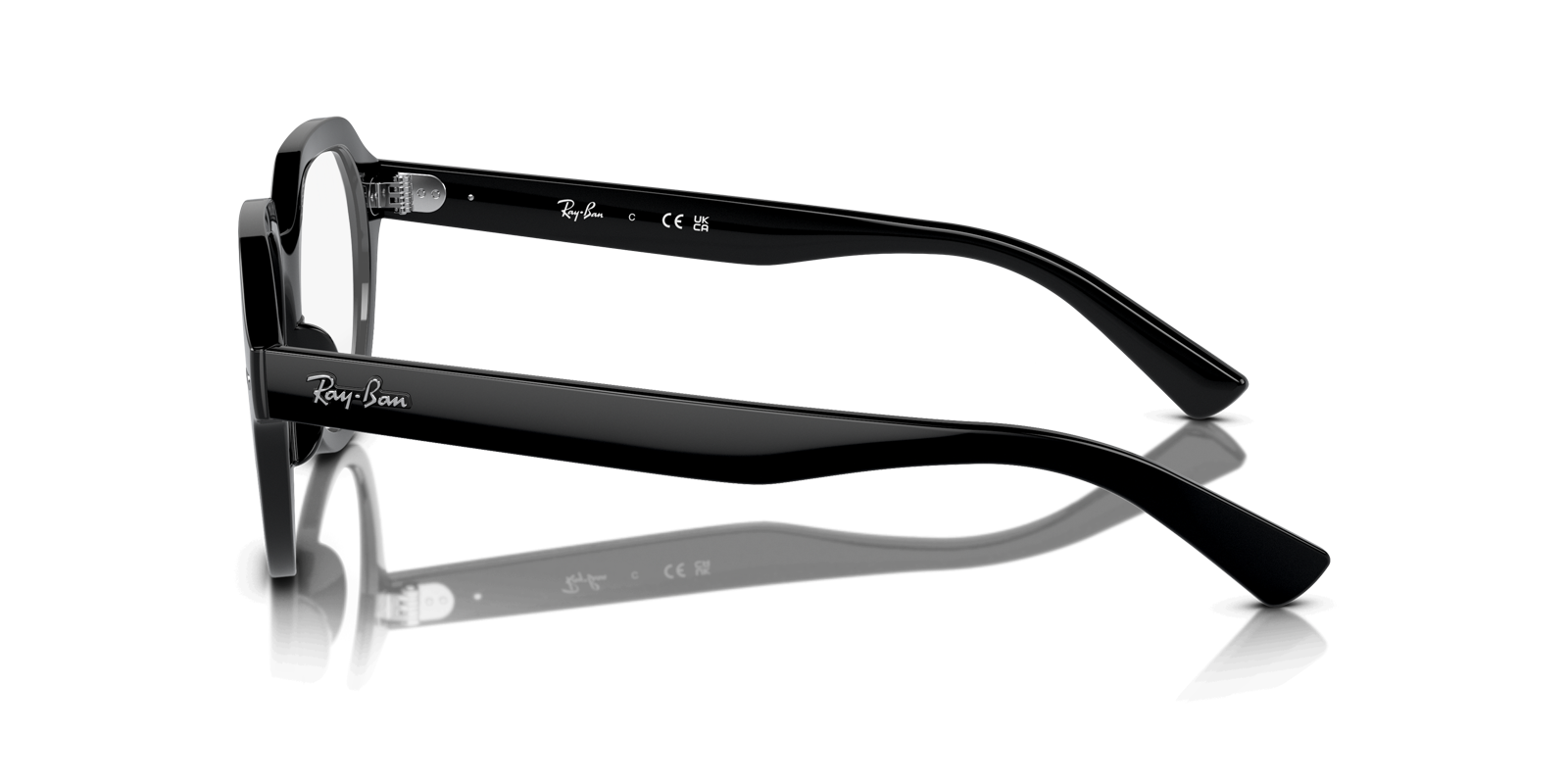 Gina Optics Black PlasticEyeglass Frames for Glasses Direct, Side View