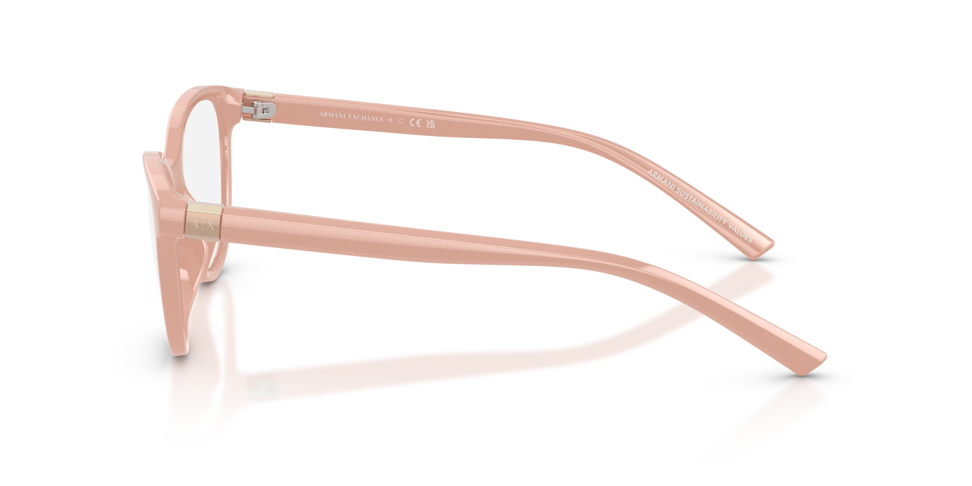 AX3138U Nude Beige PlasticEyeglass Frames for Glasses Direct, Side View