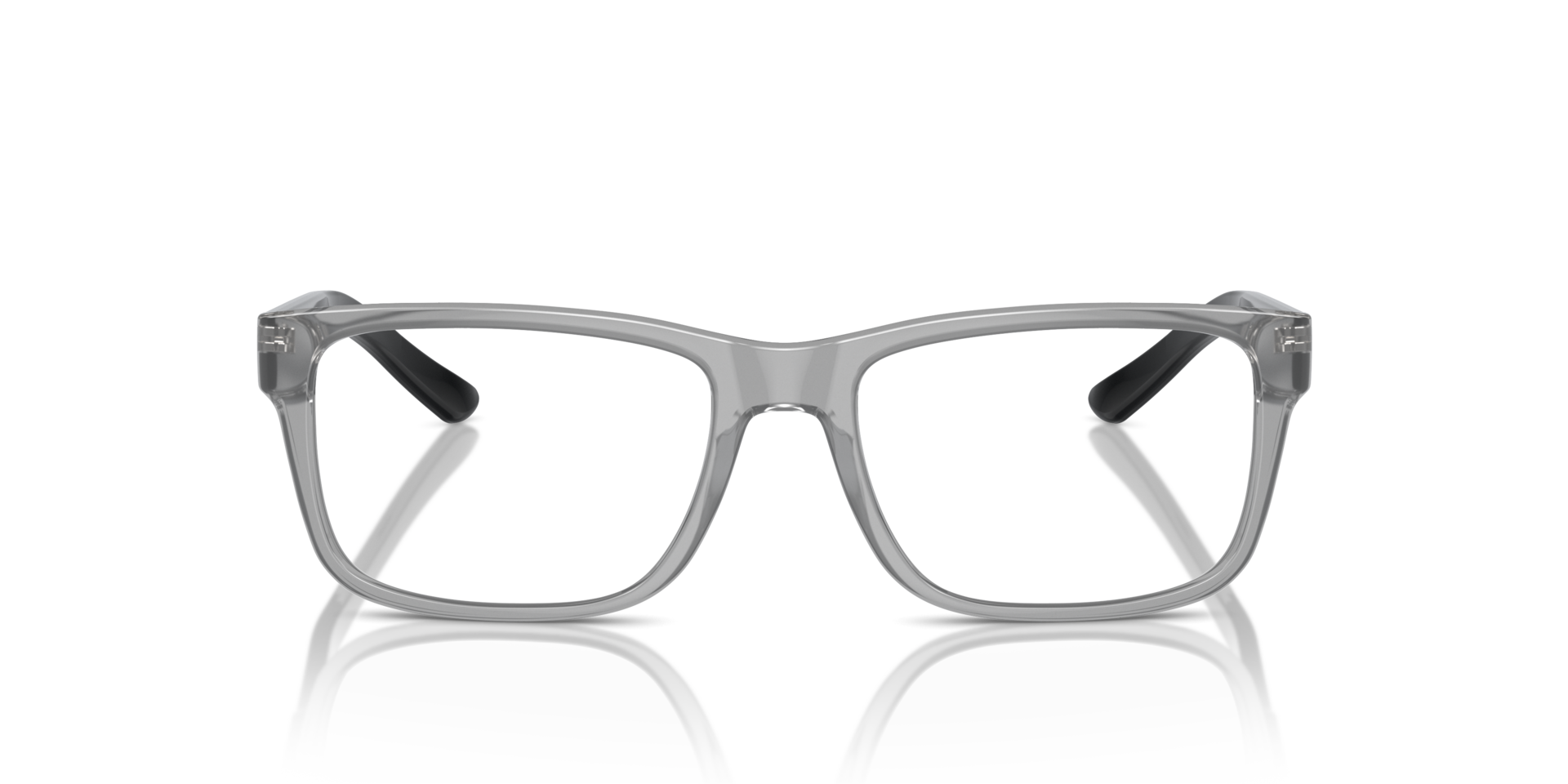 AX3016 Shiny Transparent Grey PlasticEyeglass Frames for Glasses Direct, Front View